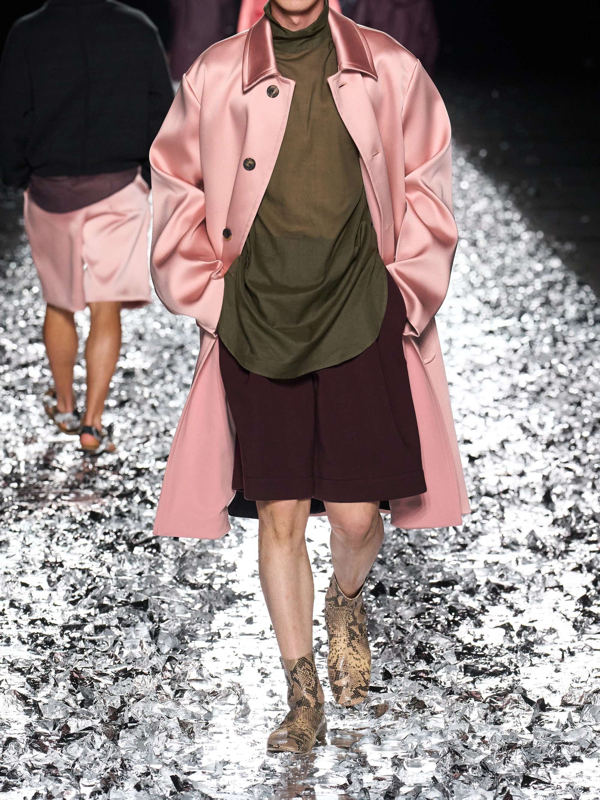 Oversized mikado coat view