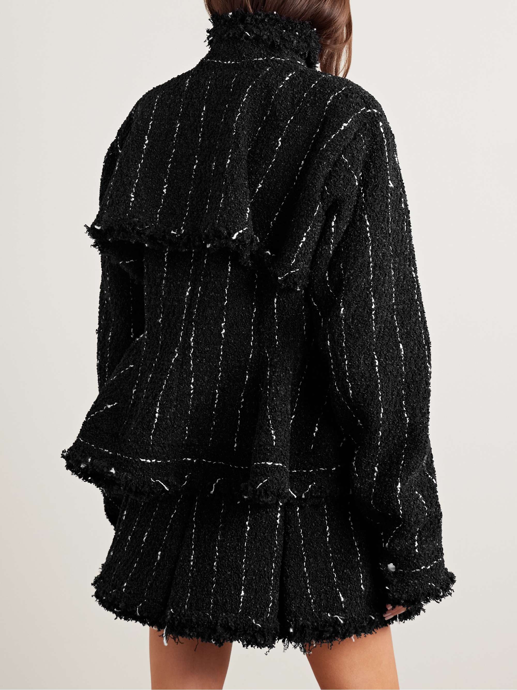 Pinstriped bouclé jacket view