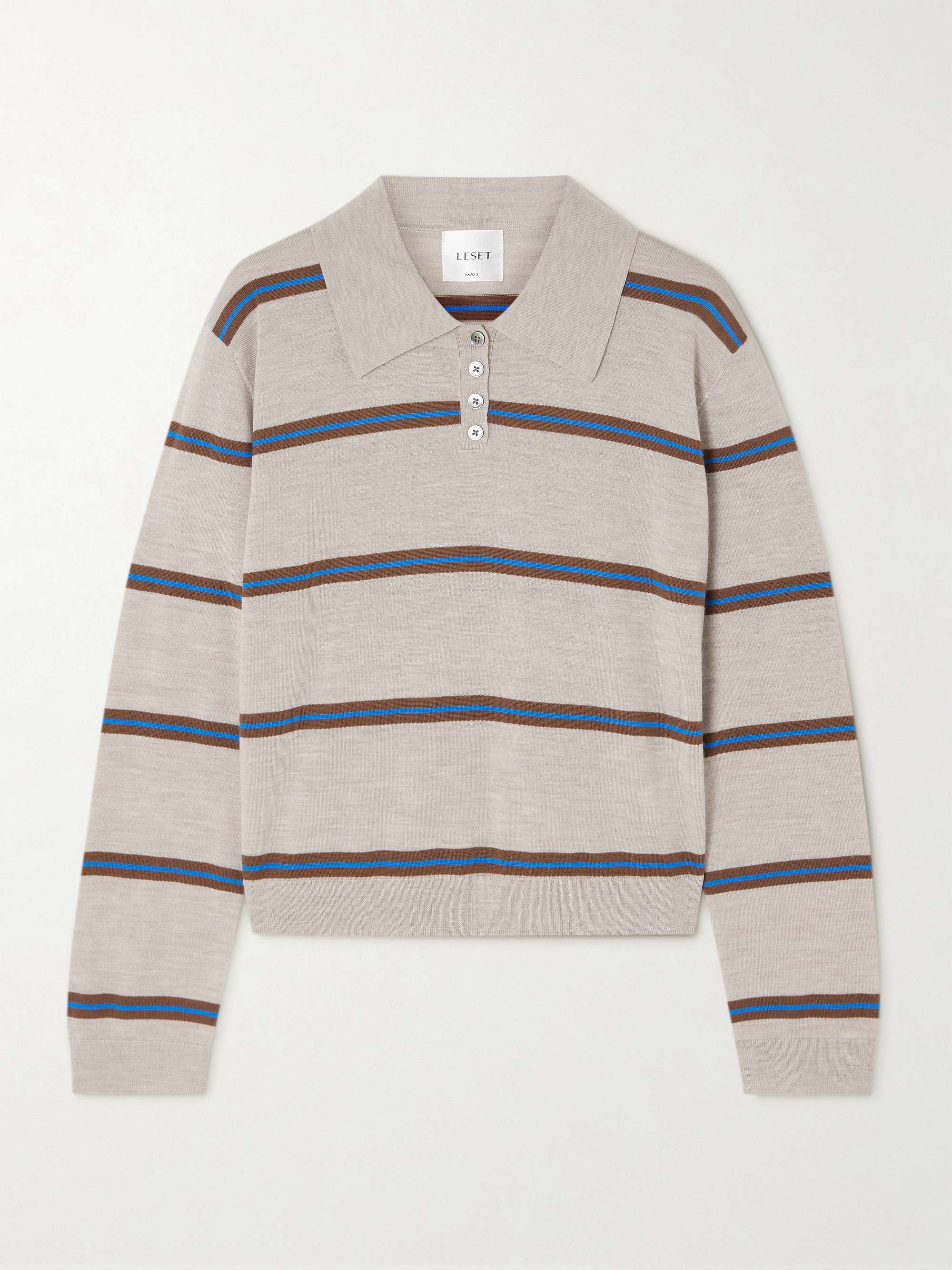 James striped mélange merino wool sweater view