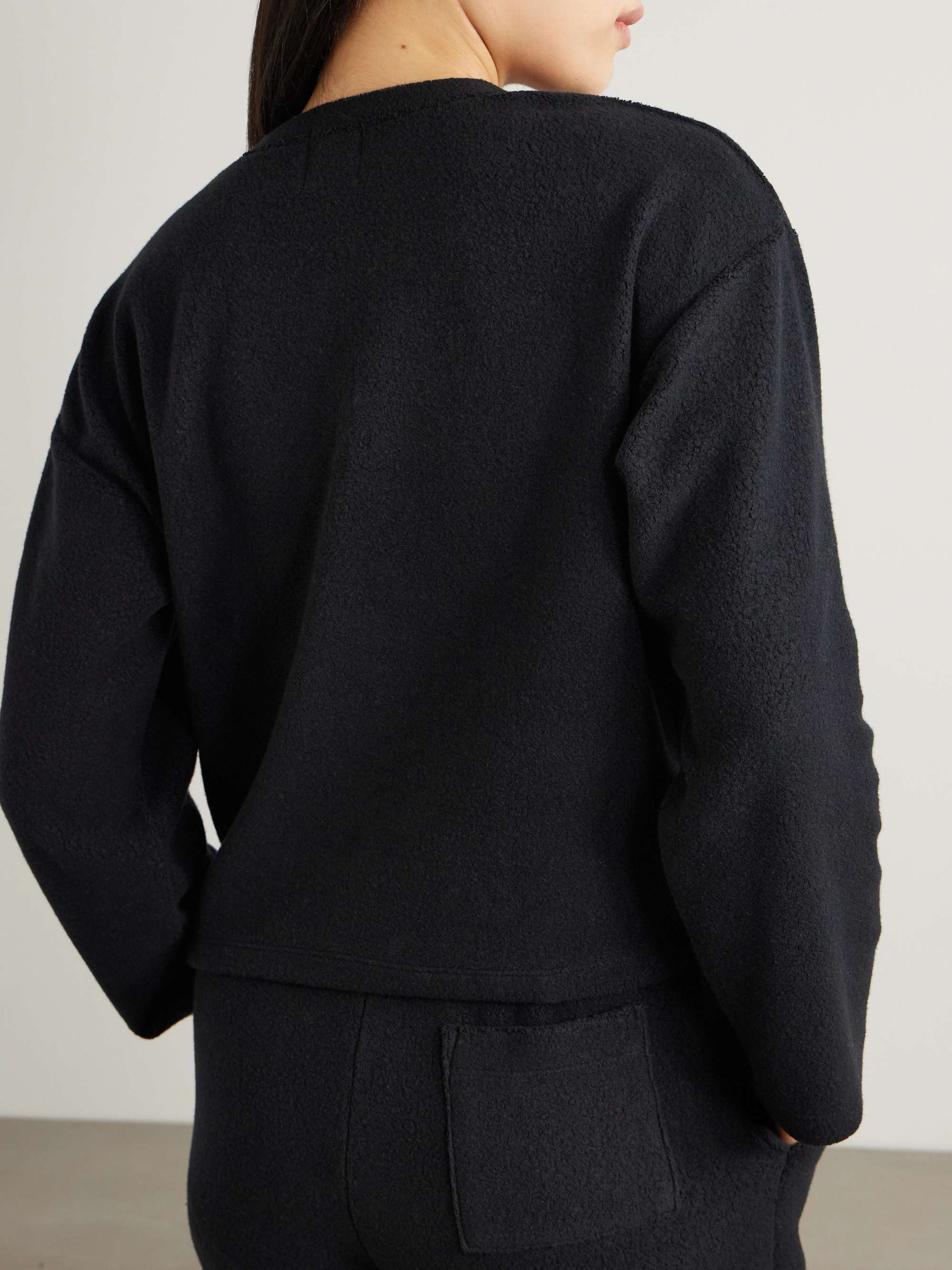 Teddy fleece Henley top view