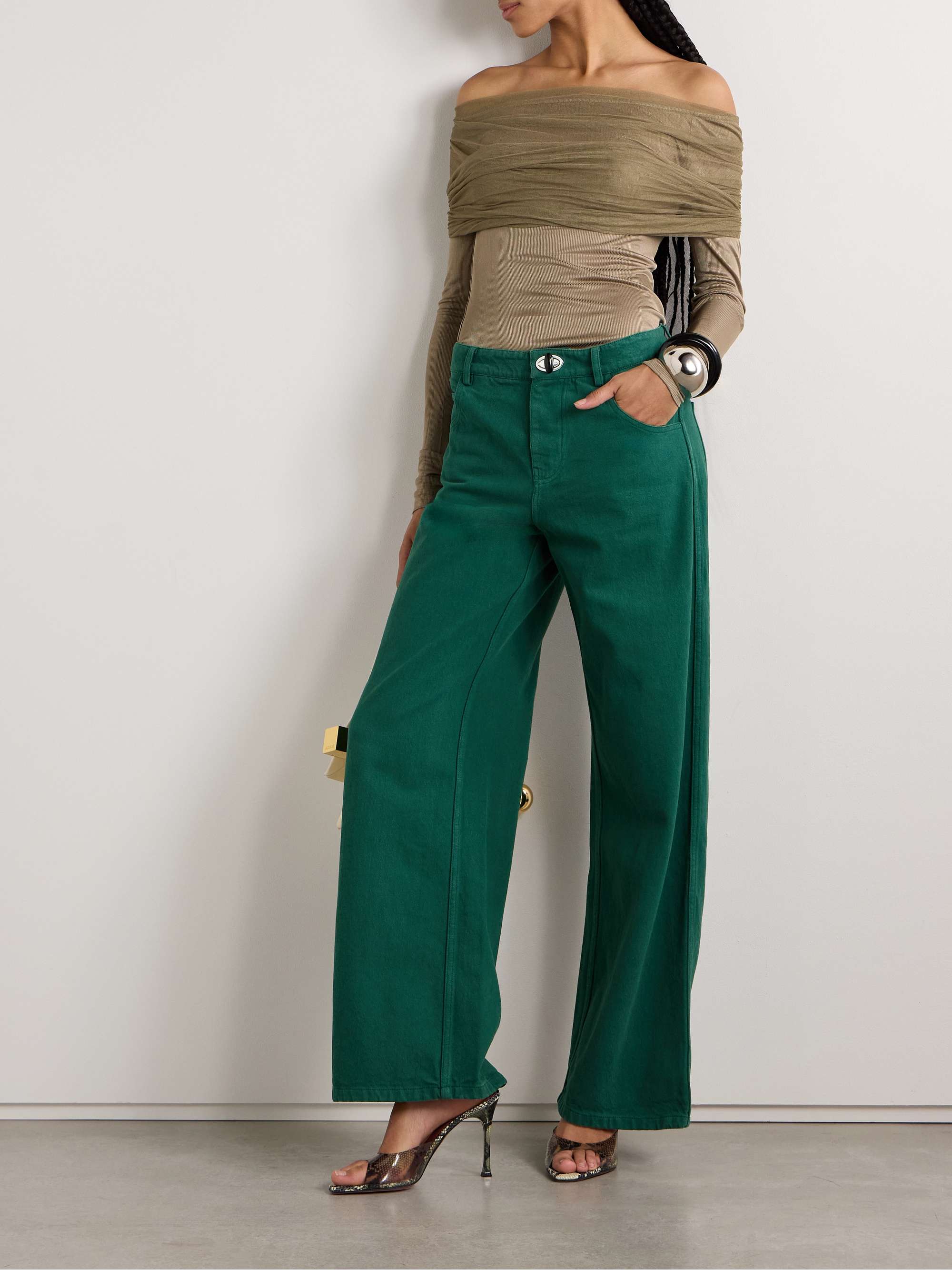 Calibre high-rise wide-leg jeans view