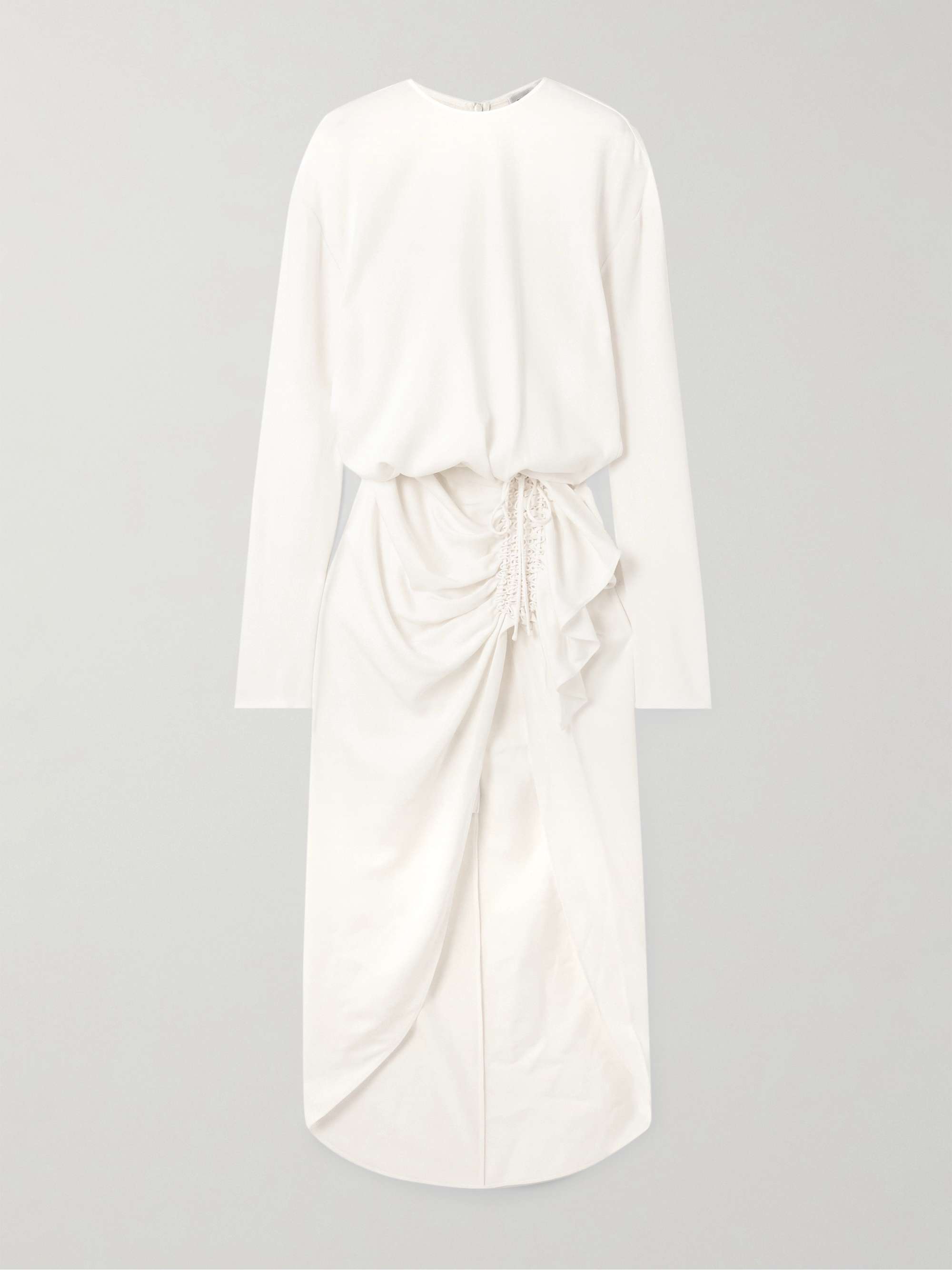 Cadence ruched ruffled crepe maxi dress view