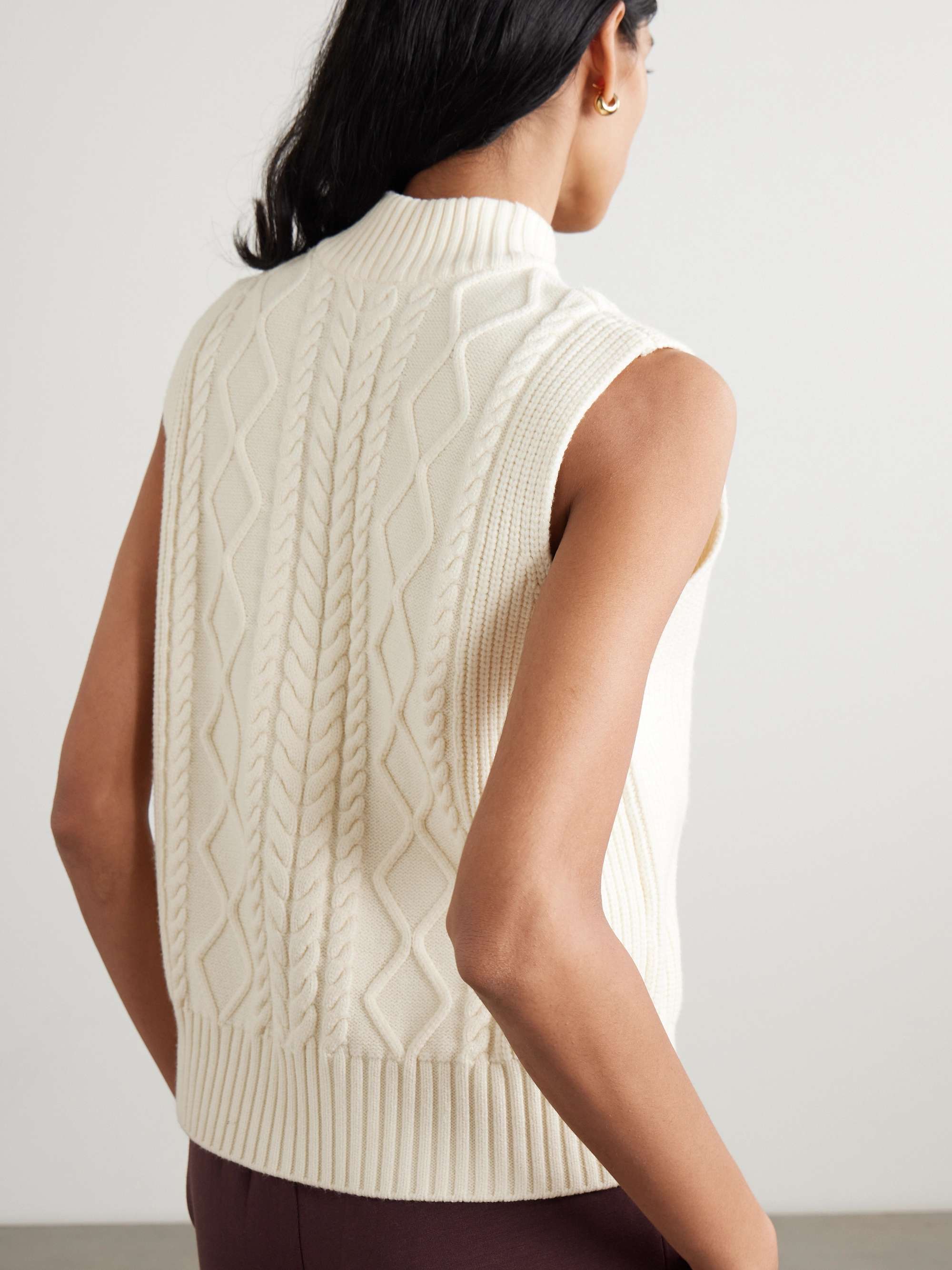 Joilette cable-knit sweater vest view