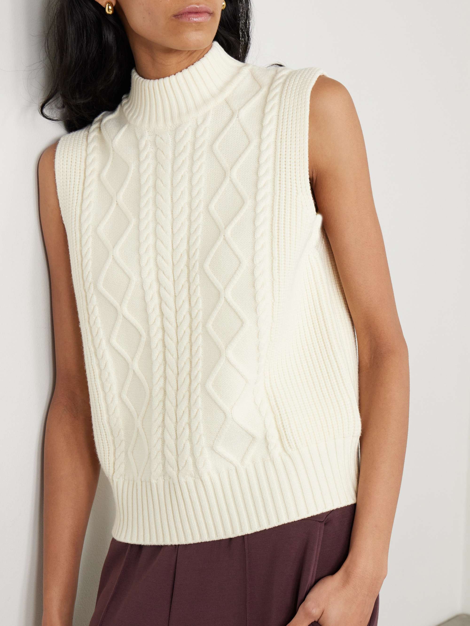 Joilette cable-knit sweater vest view