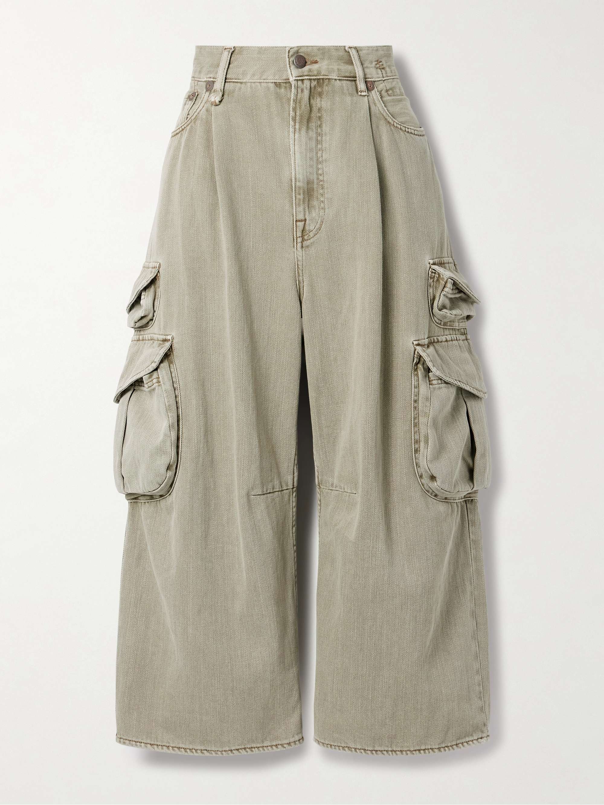 Cropped cargo jeans view