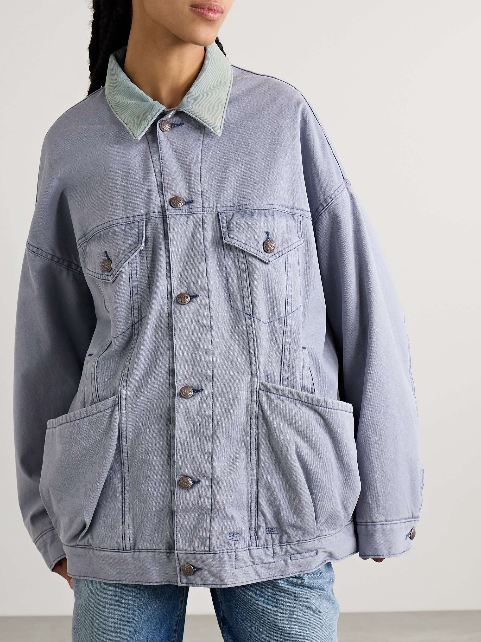 Lacey denim jacket view