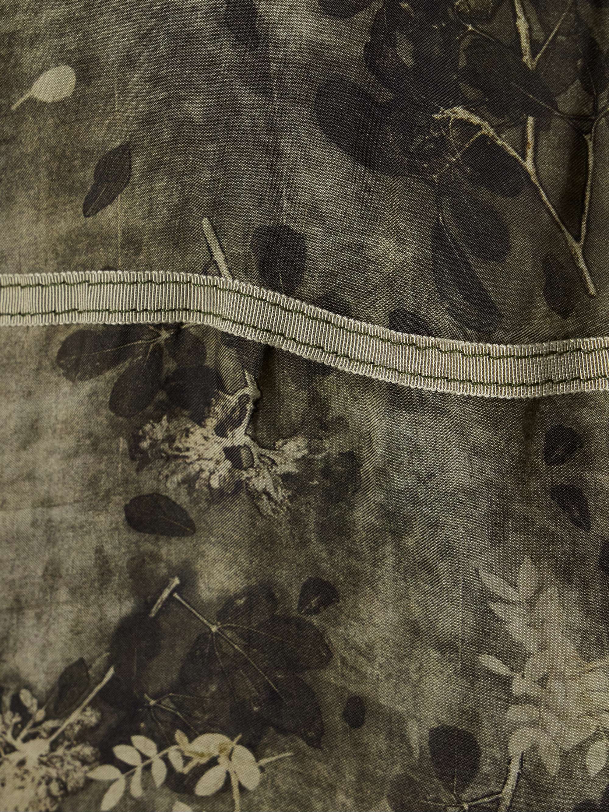 Grosgrain-trimmed printed silk midi dress view