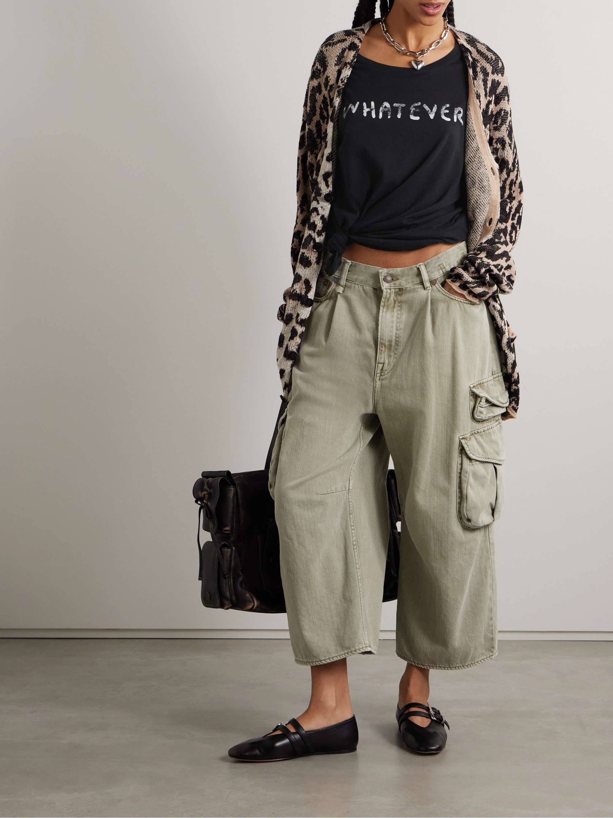 Cotton-blend jersey T-shirt view