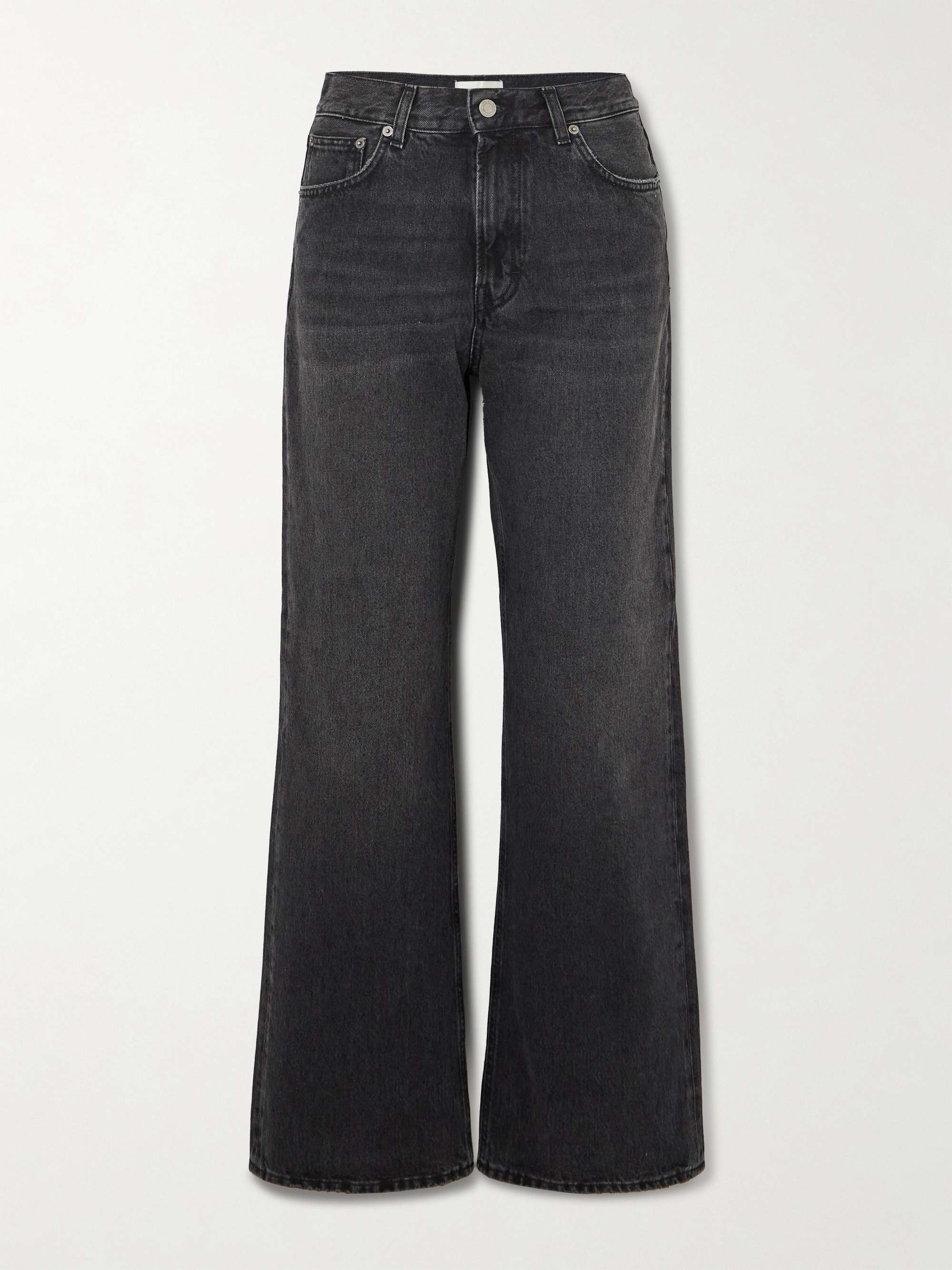 Korea high-rise wide-leg jeans view