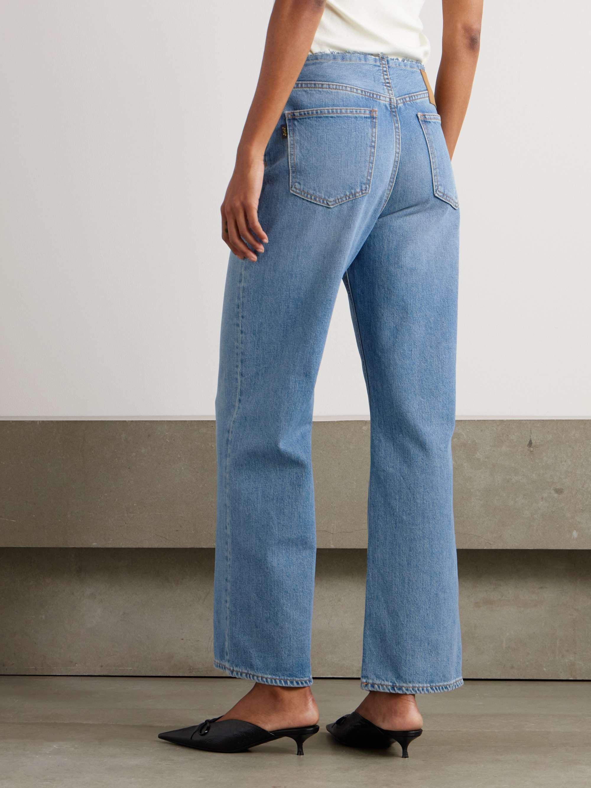 Korea WB distressed boyfriend jeans view