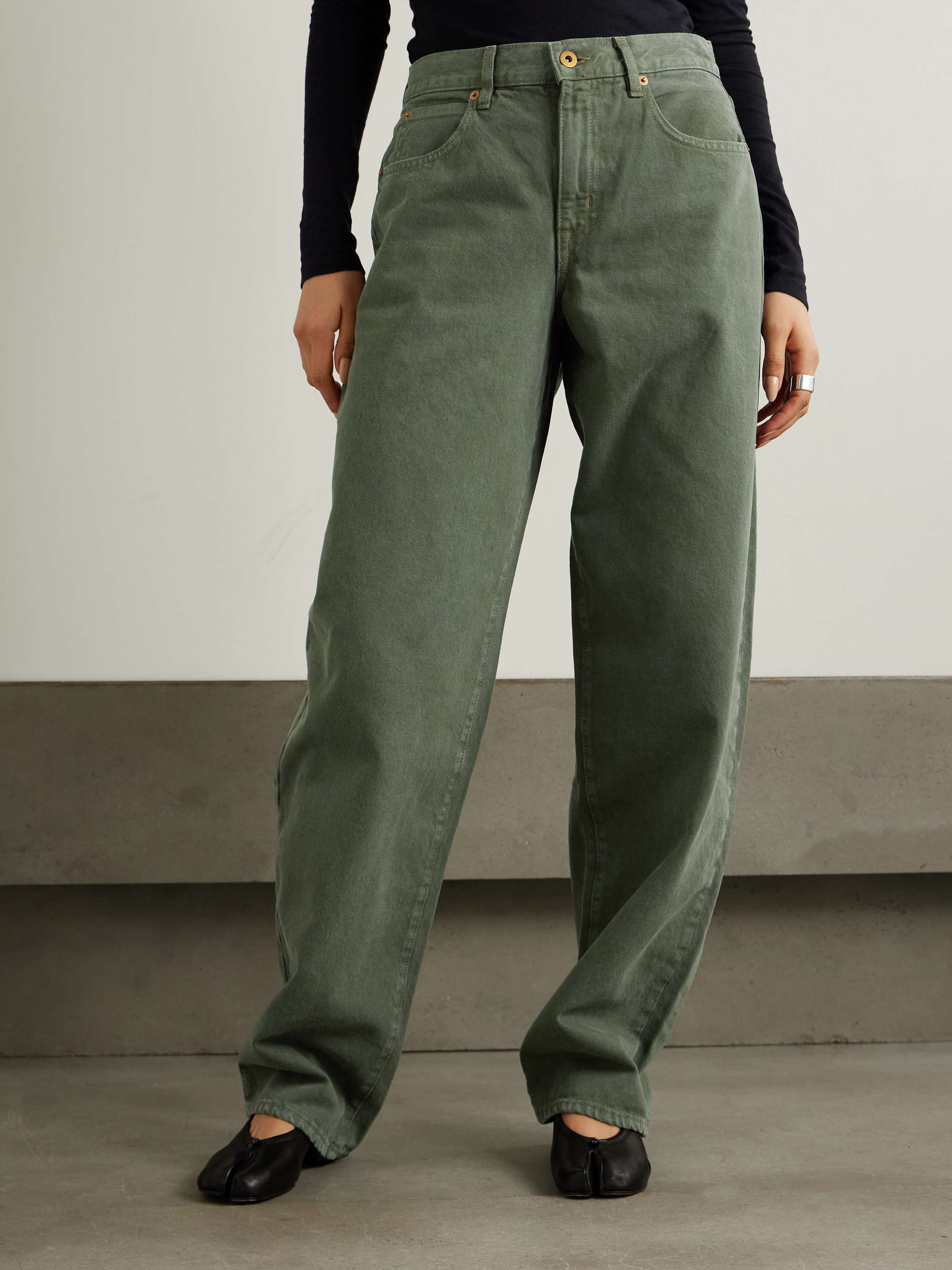 Tess Long high-rise wide-leg jeans view