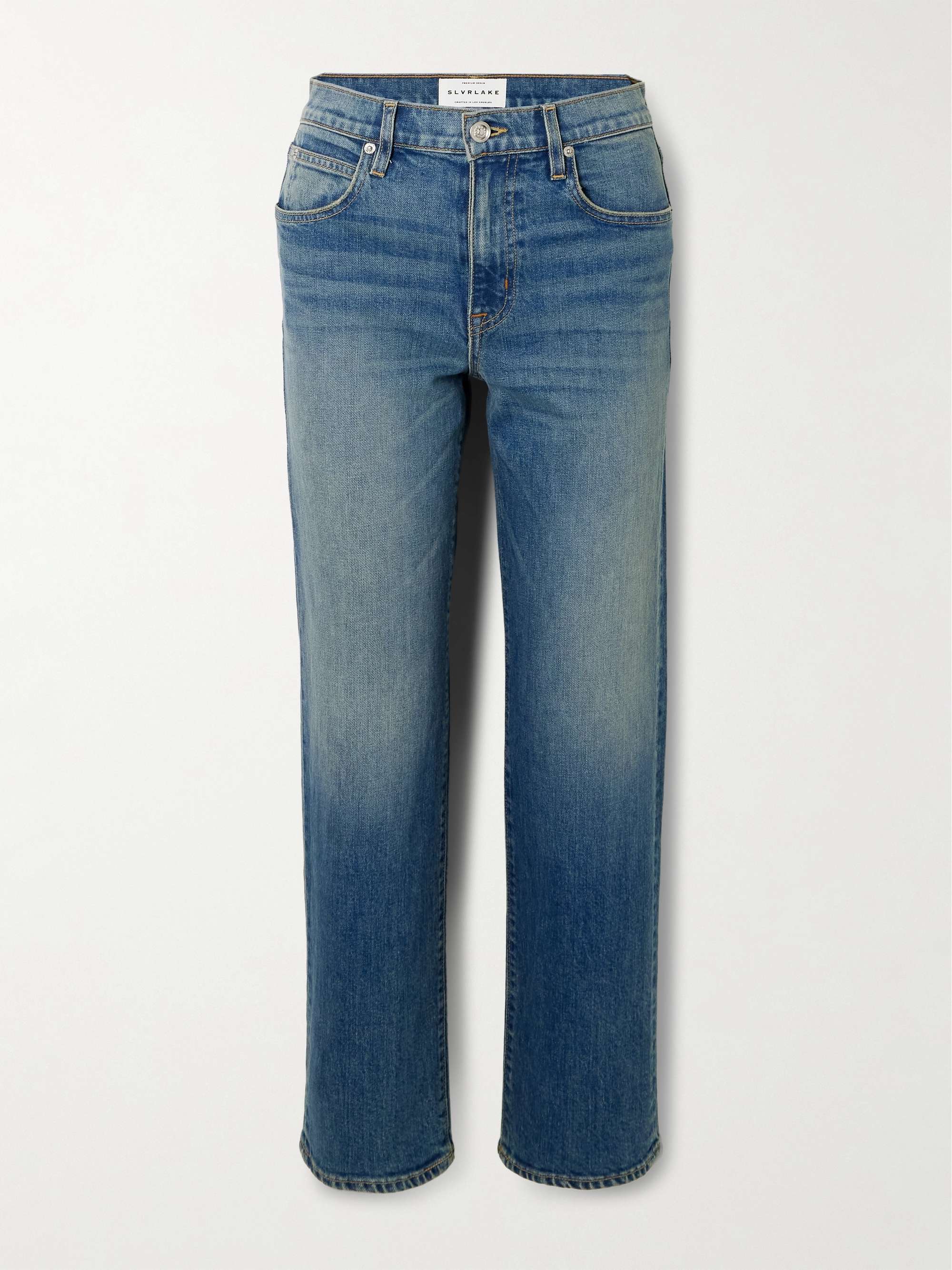 Sophie Long mid-rise straight-leg organic jeans view