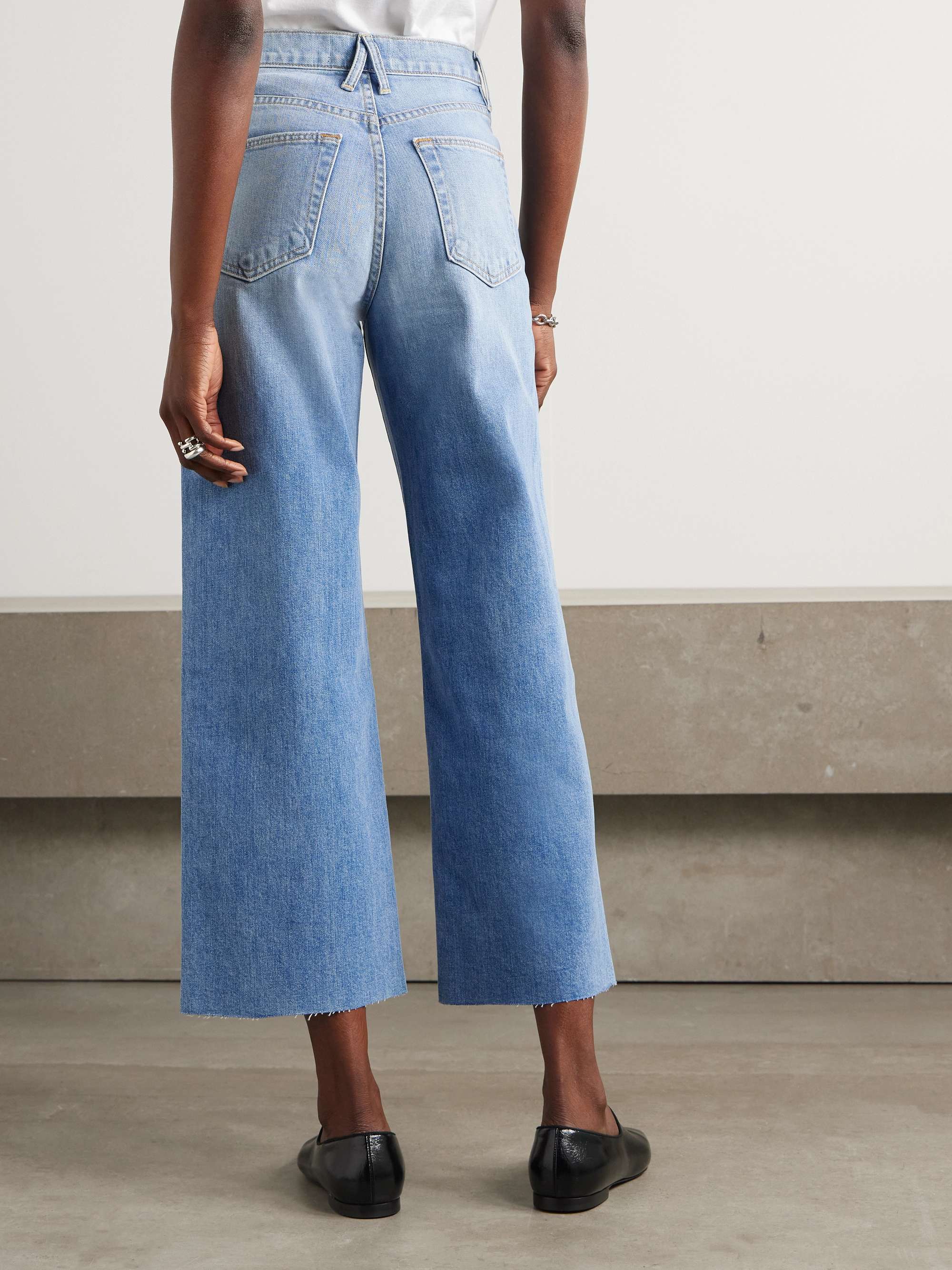 Grace cropped high-rise wide-leg jeans view