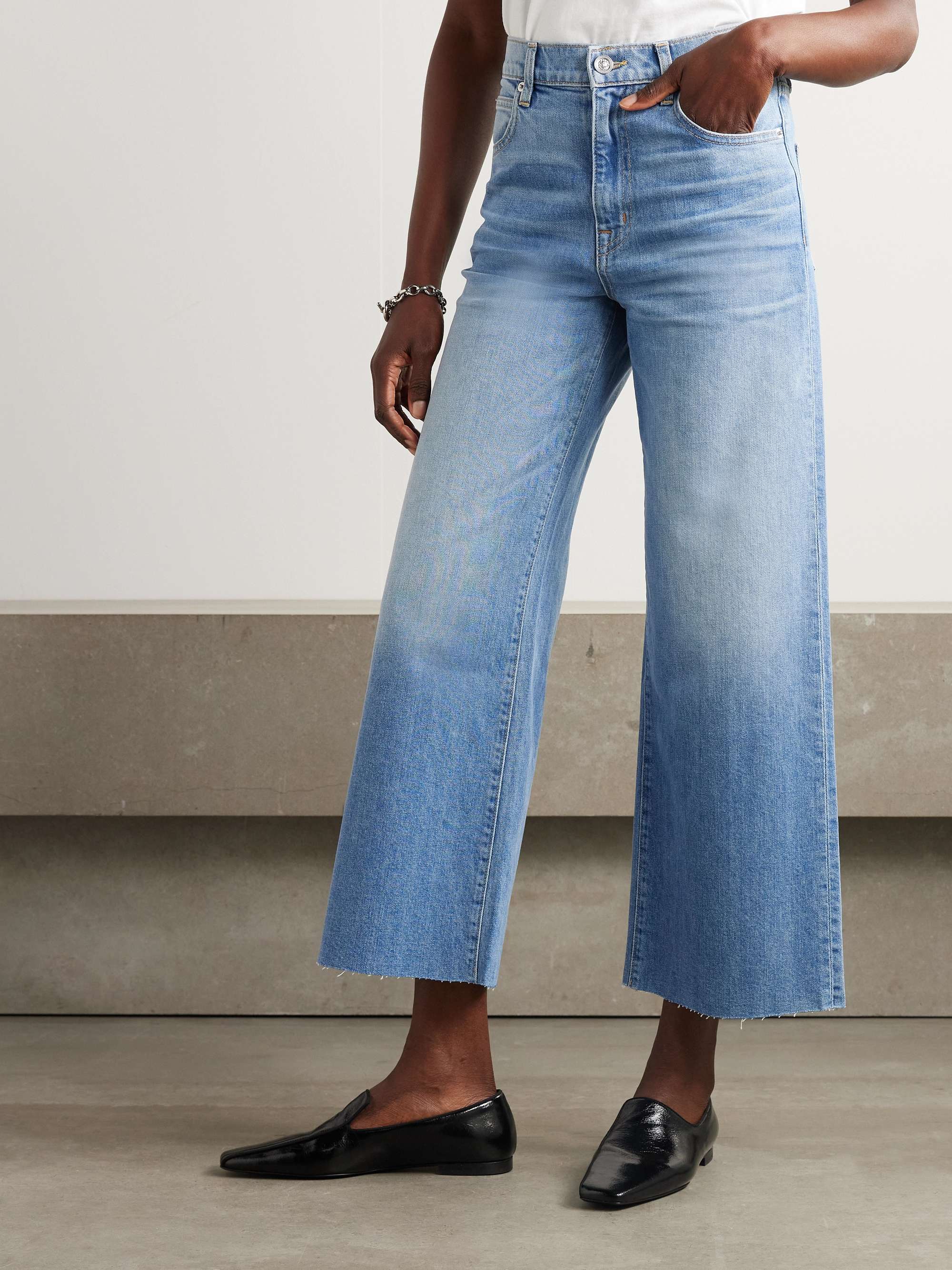 Grace cropped high-rise wide-leg jeans view