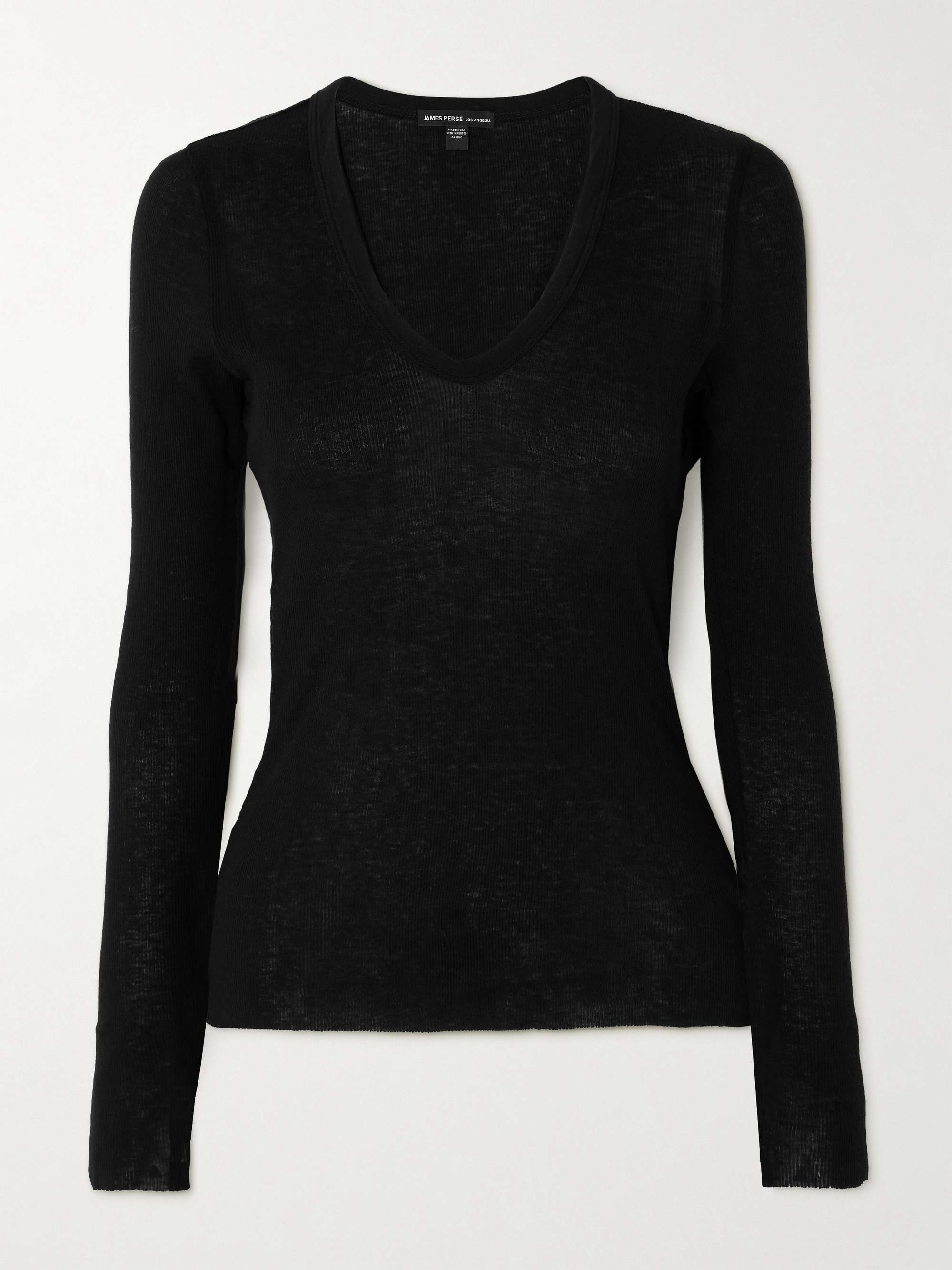 Cotton and cashmere-blend jersey T-shirt view