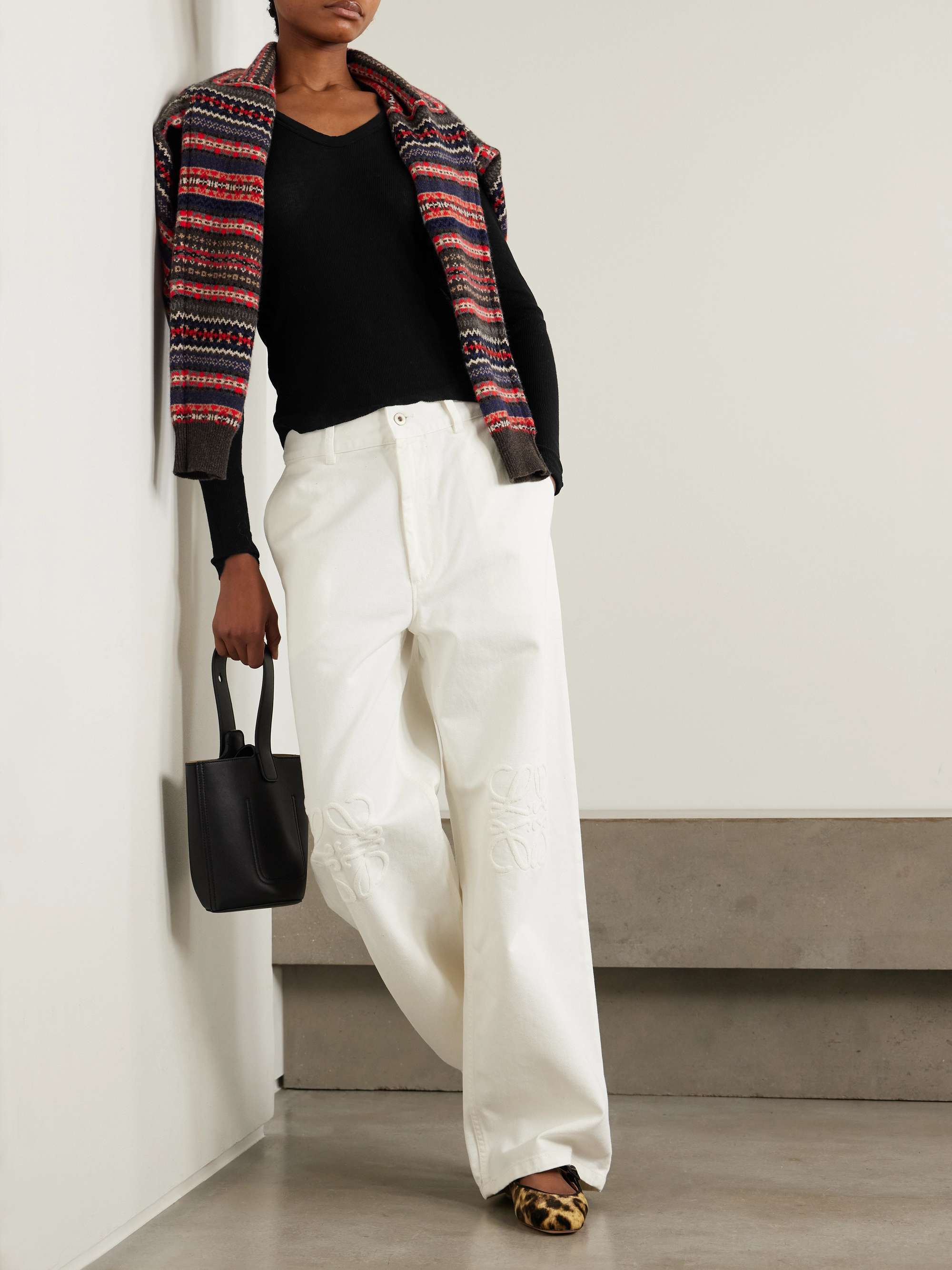 Cotton and cashmere-blend jersey T-shirt view