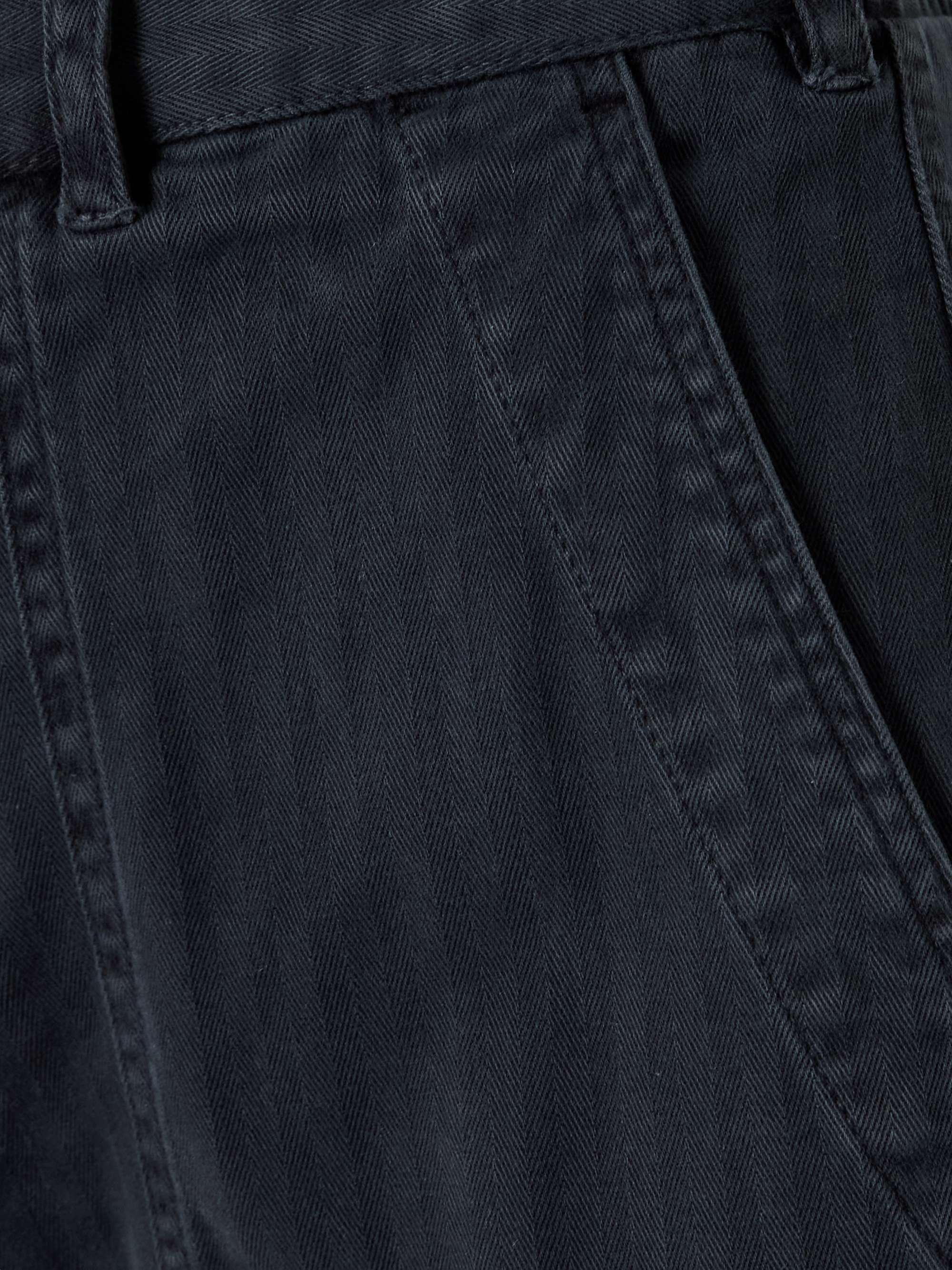 Herringbone cotton-blend cargo pants view