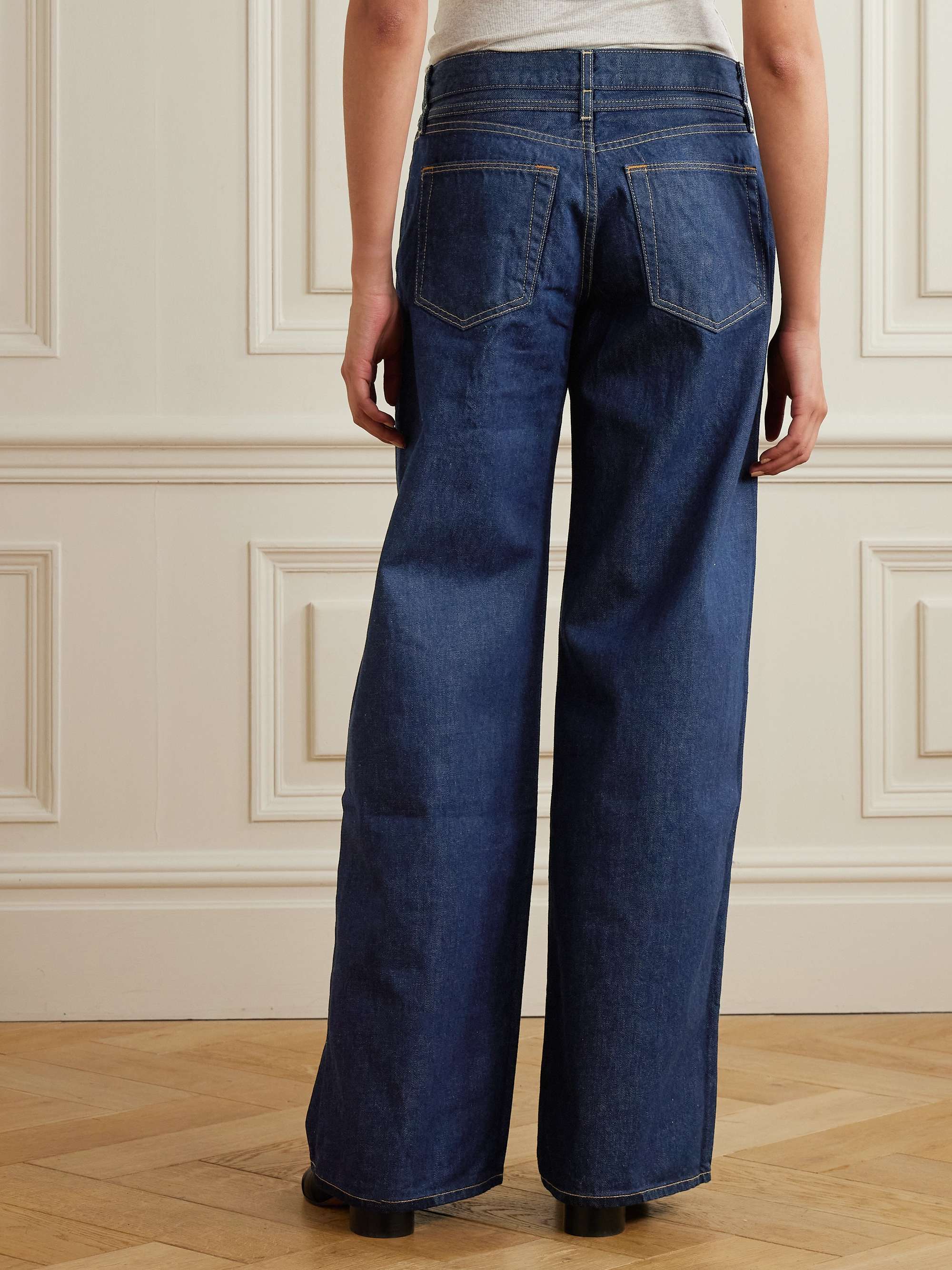 Mica belted low-rise wide-leg jeans view