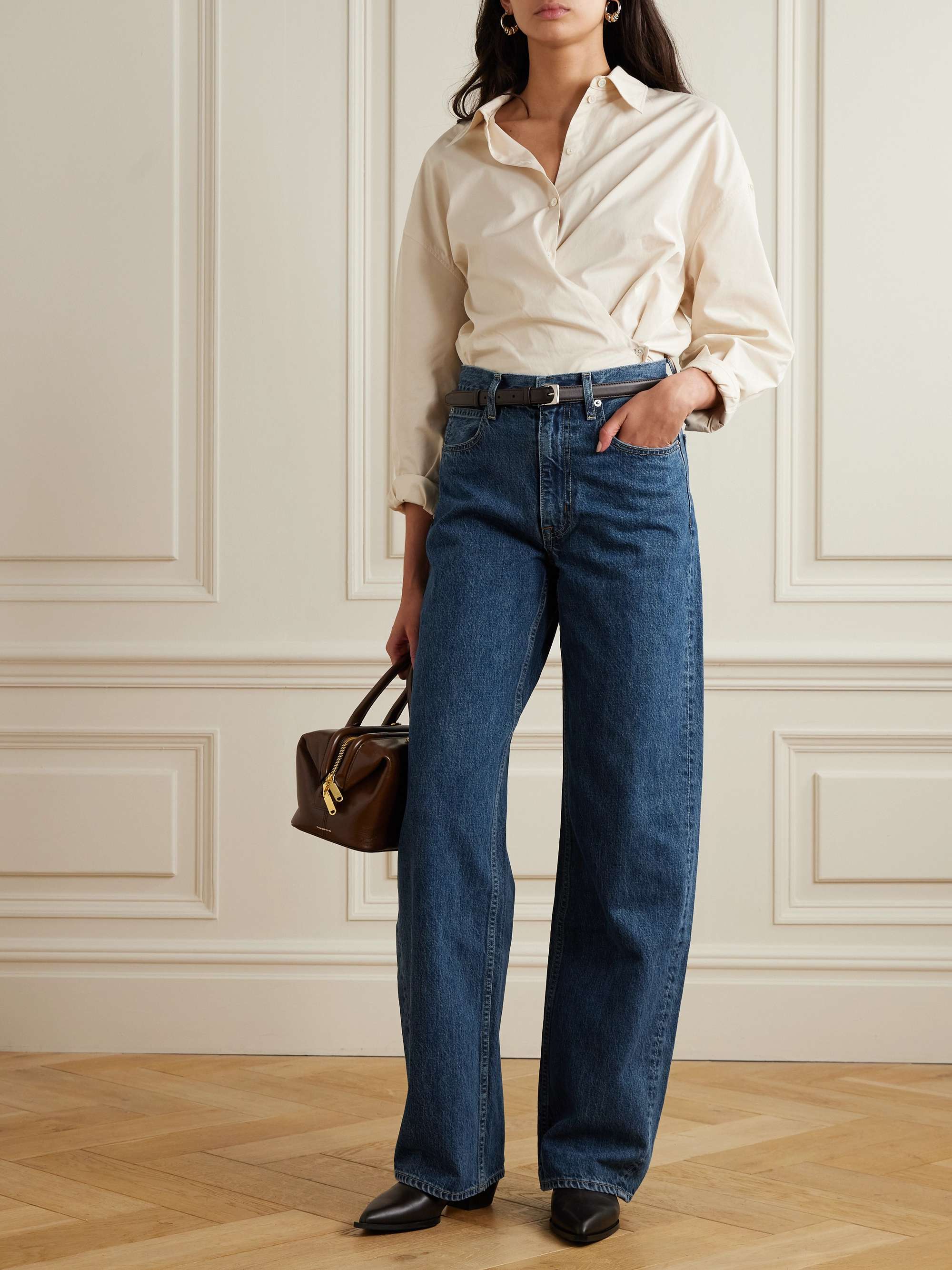 Cassie high-rise wide-leg jeans view