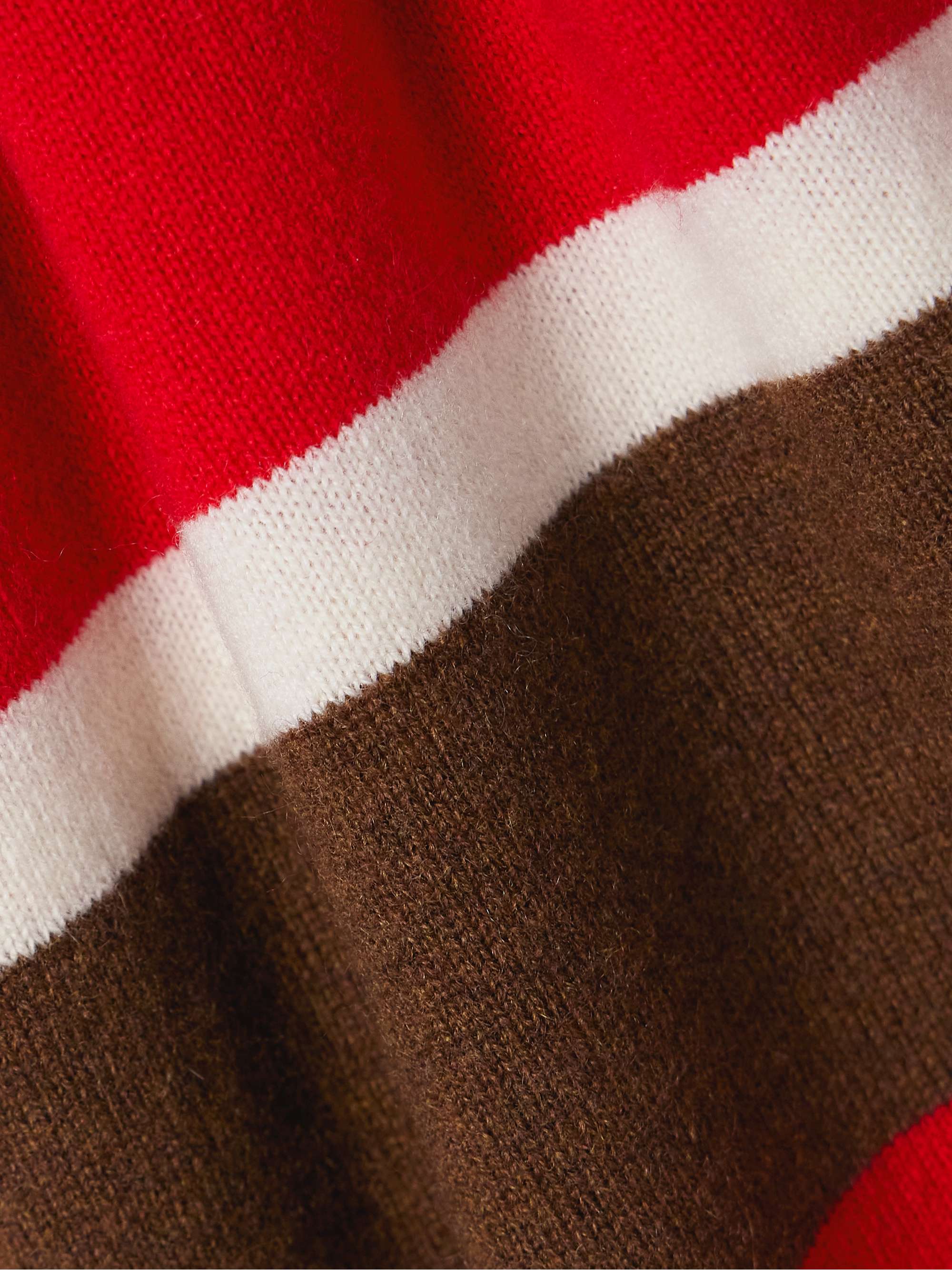Oversized striped cashmere sweater view