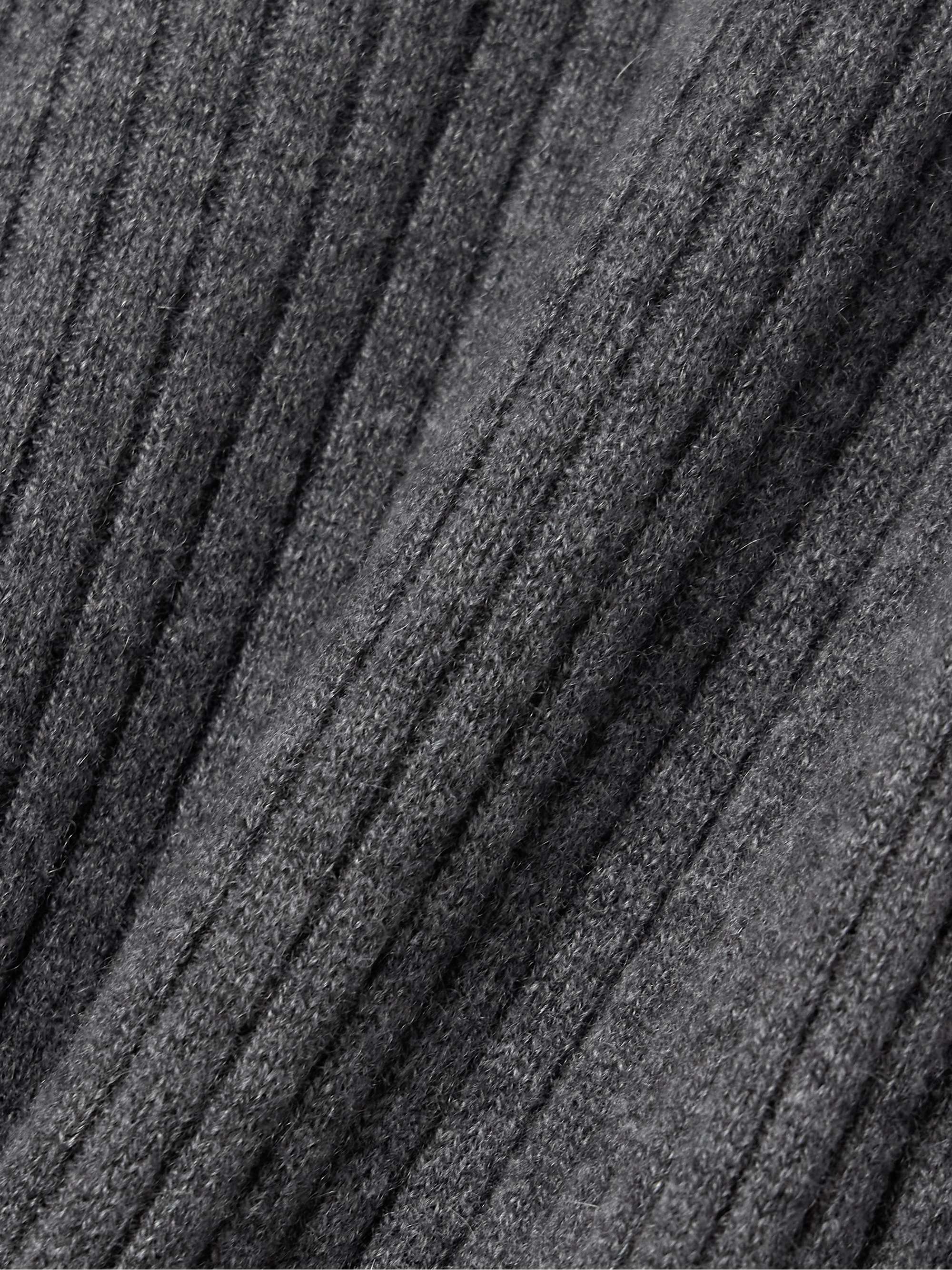 Ribbed cashmere turtleneck maxi dress view