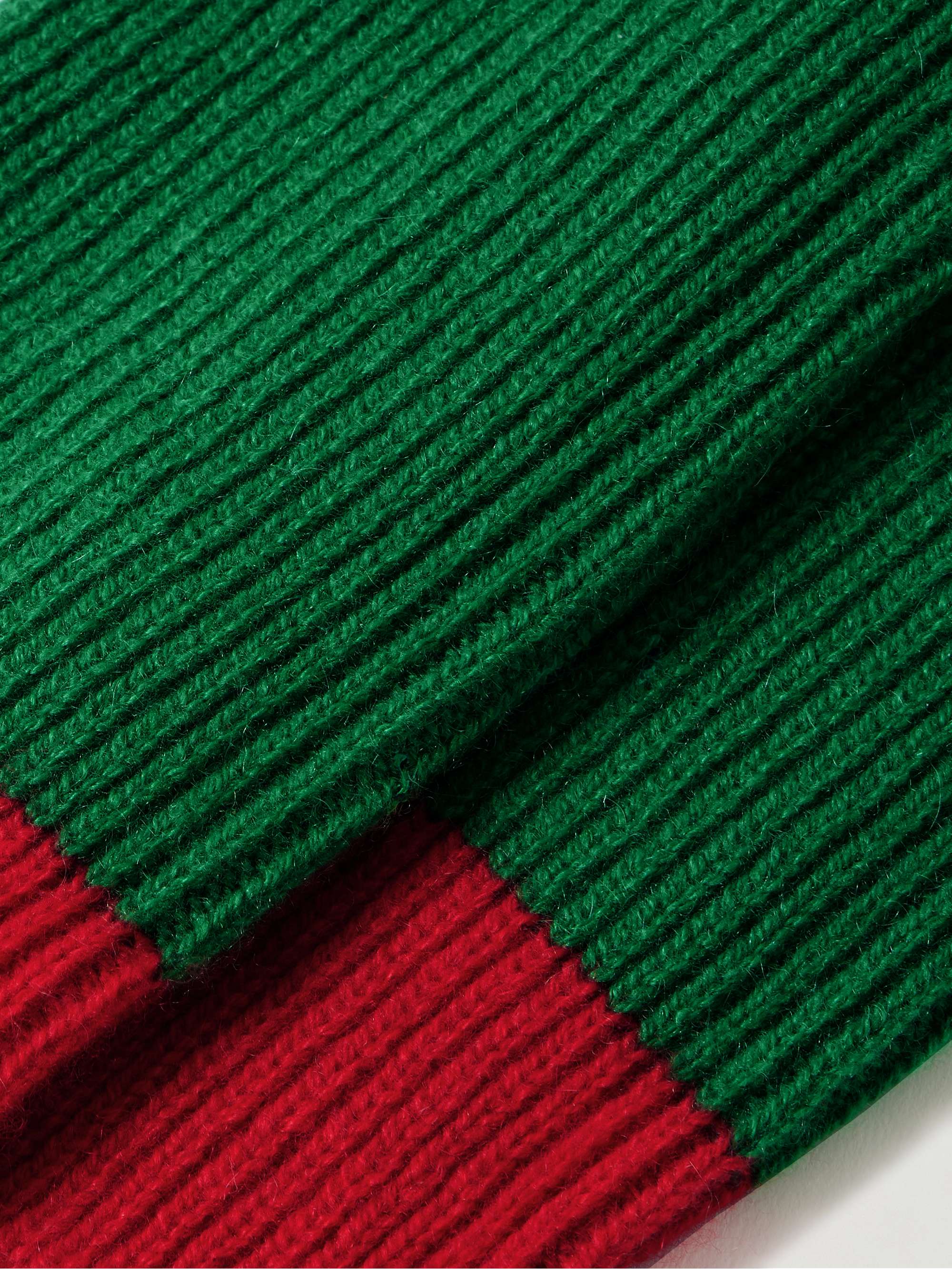 Two-tone ribbed cashmere socks view