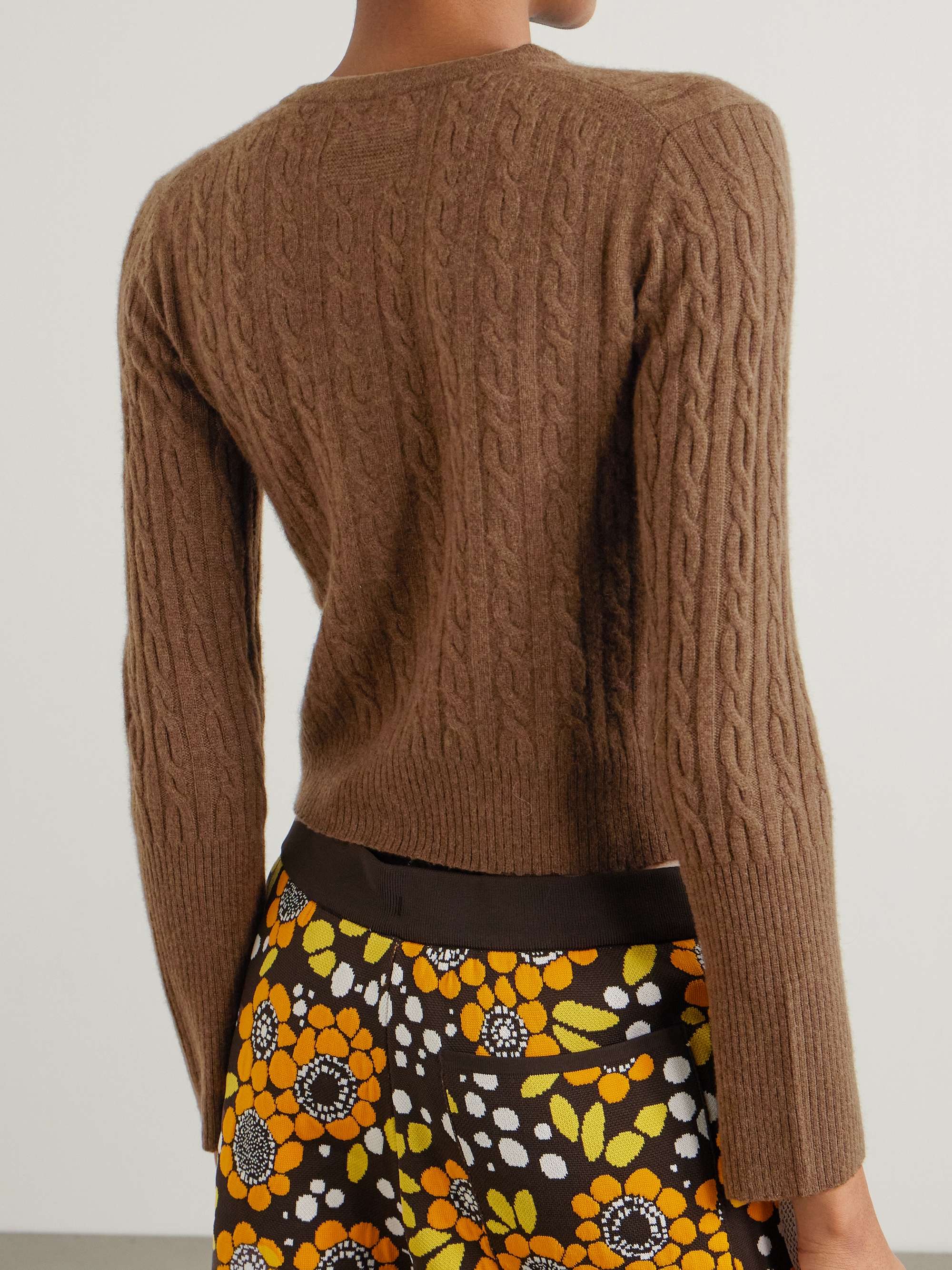Jane cable-knit cashmere cardigan view