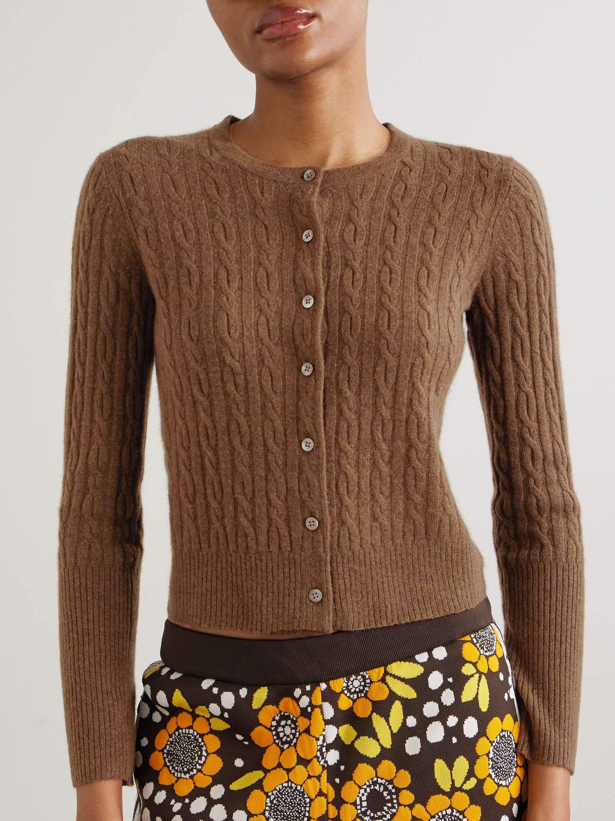 Jane cable-knit cashmere cardigan view