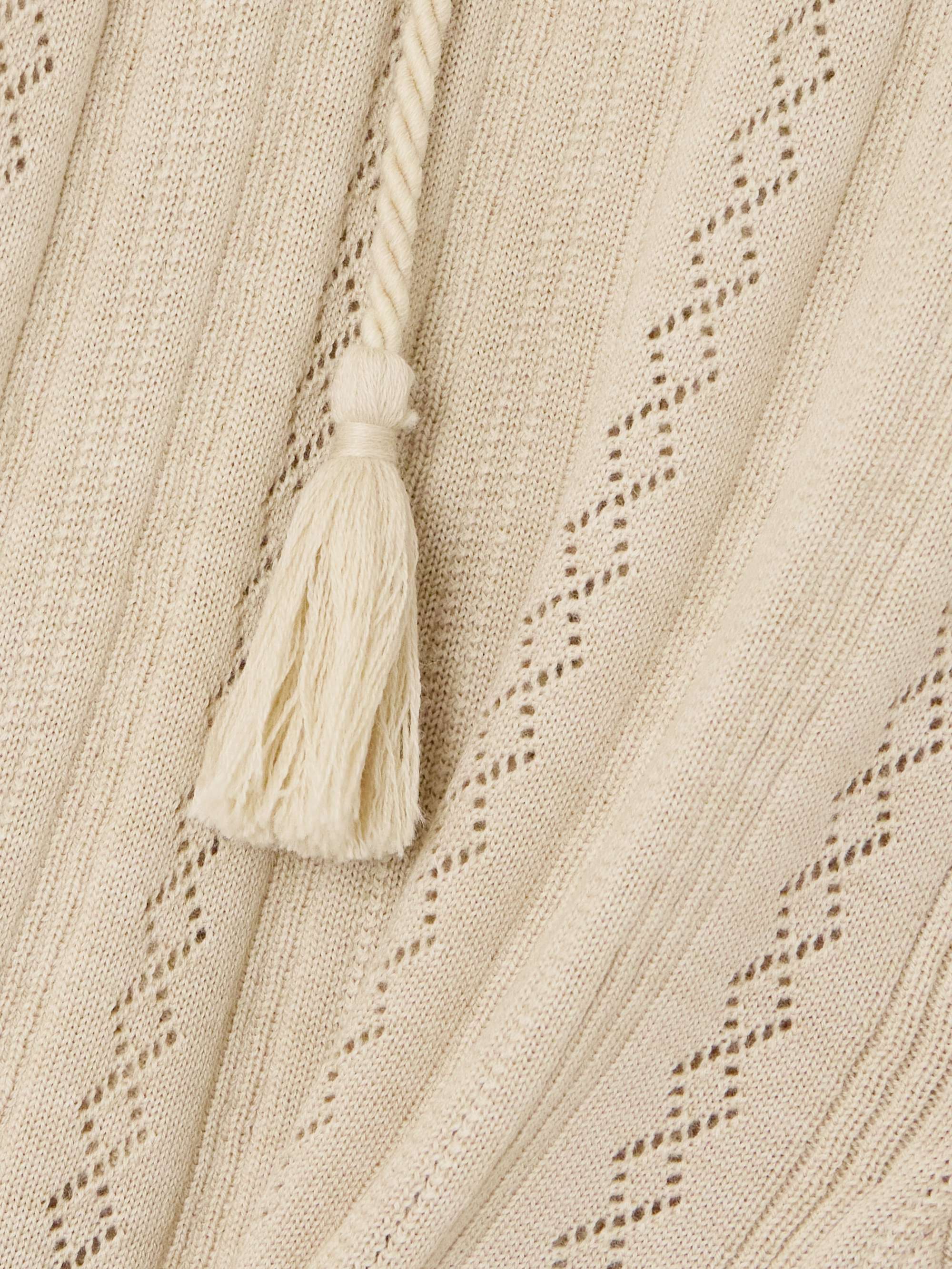 Ribbed wool and pointelle-knit track pants view