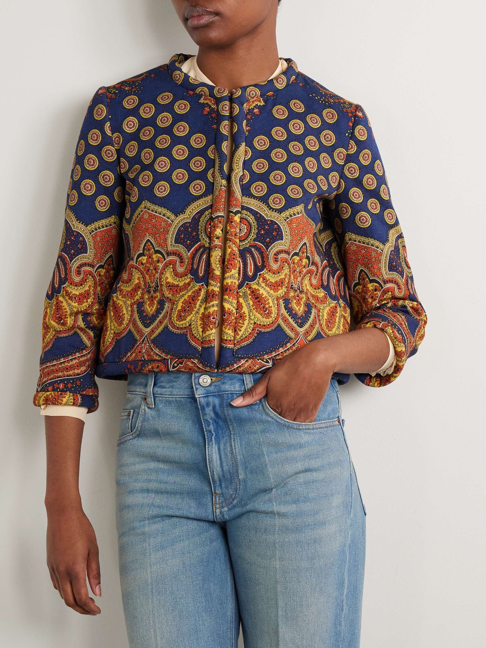 Printed cotton-twill jacket view