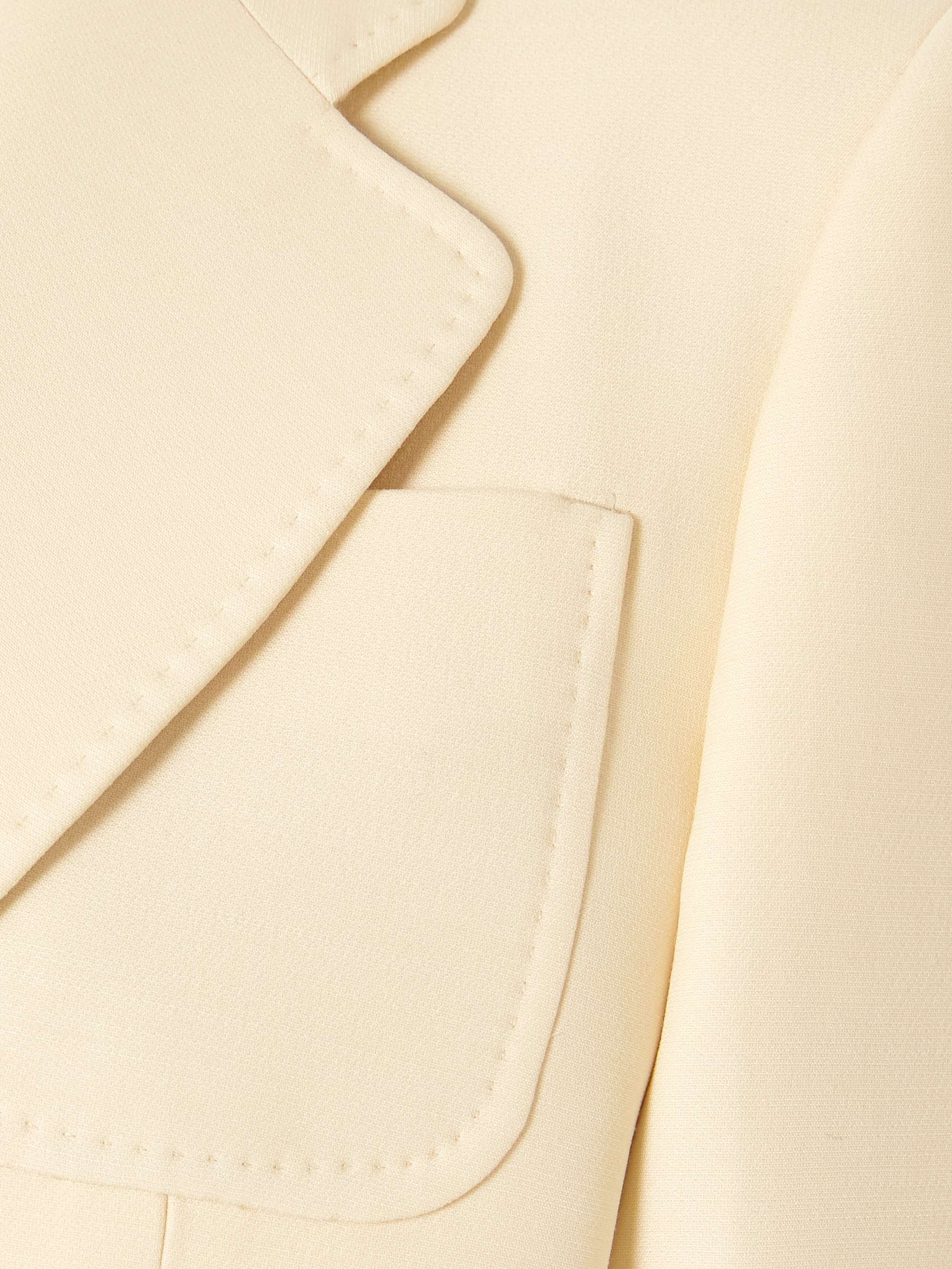Wool and silk-blend crepe blazer view