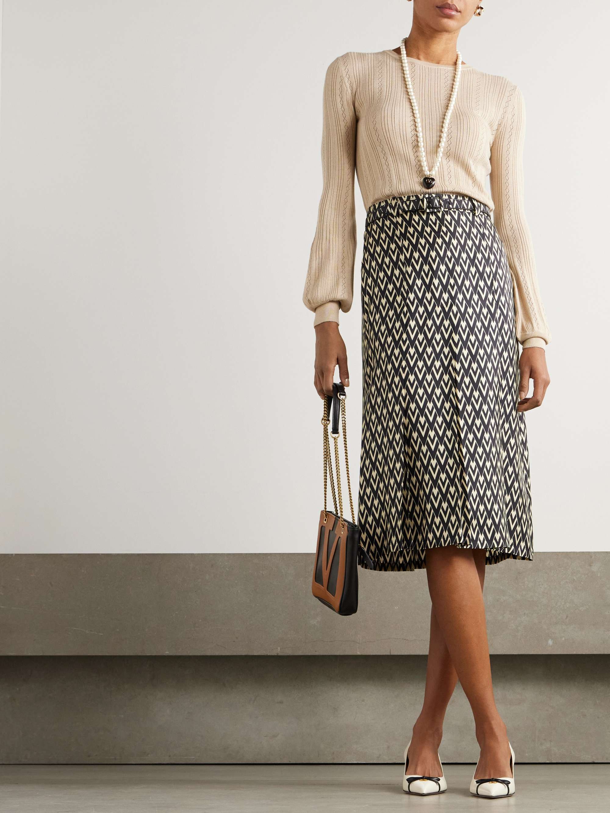 Pointelle-knit wool sweater view