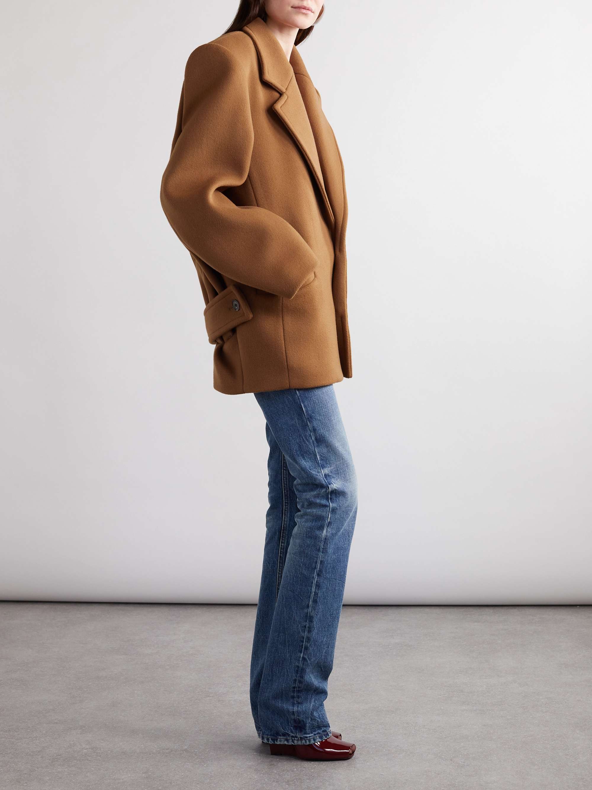 Oversized wool coat view