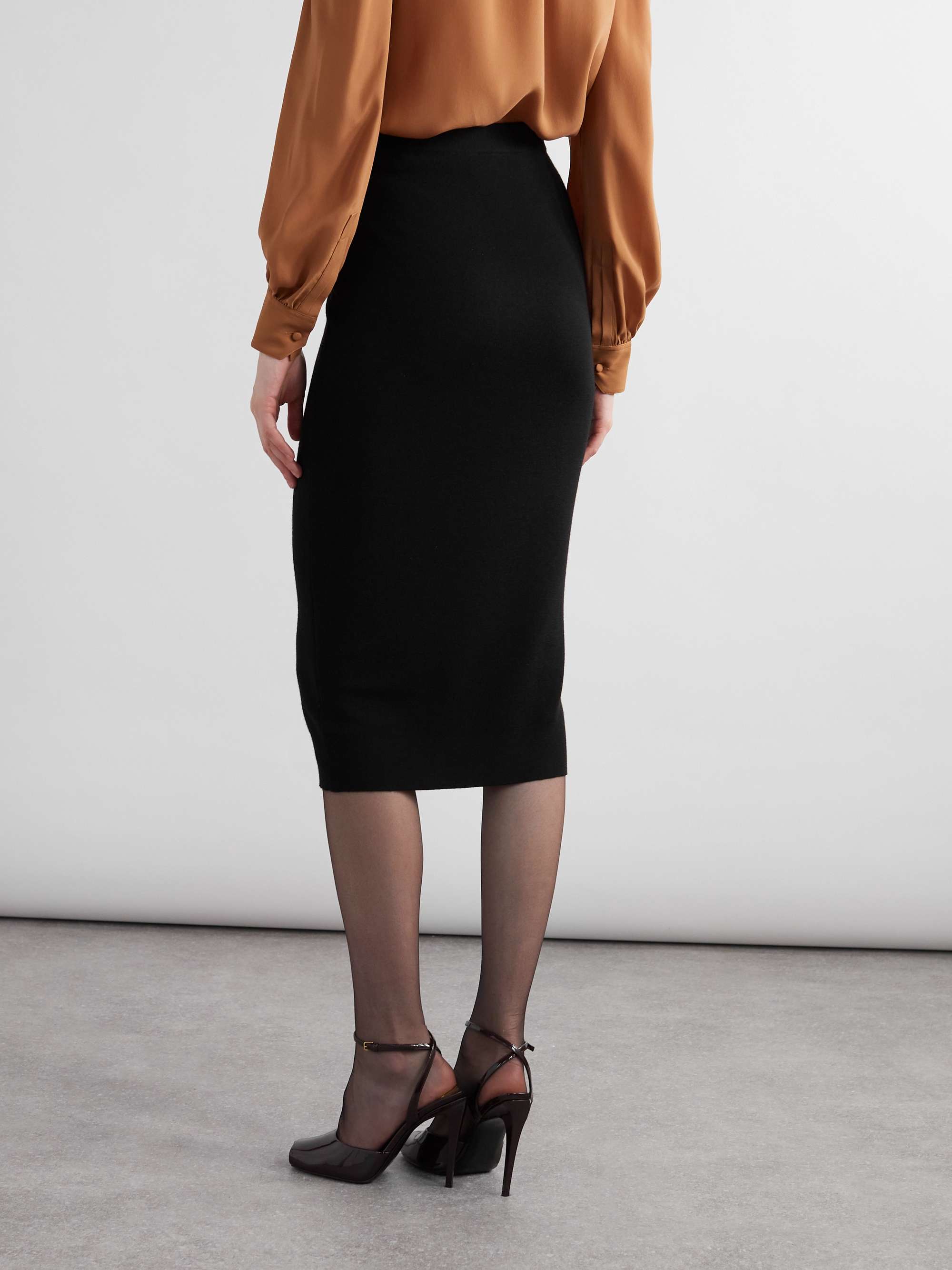 Wool midi skirt view