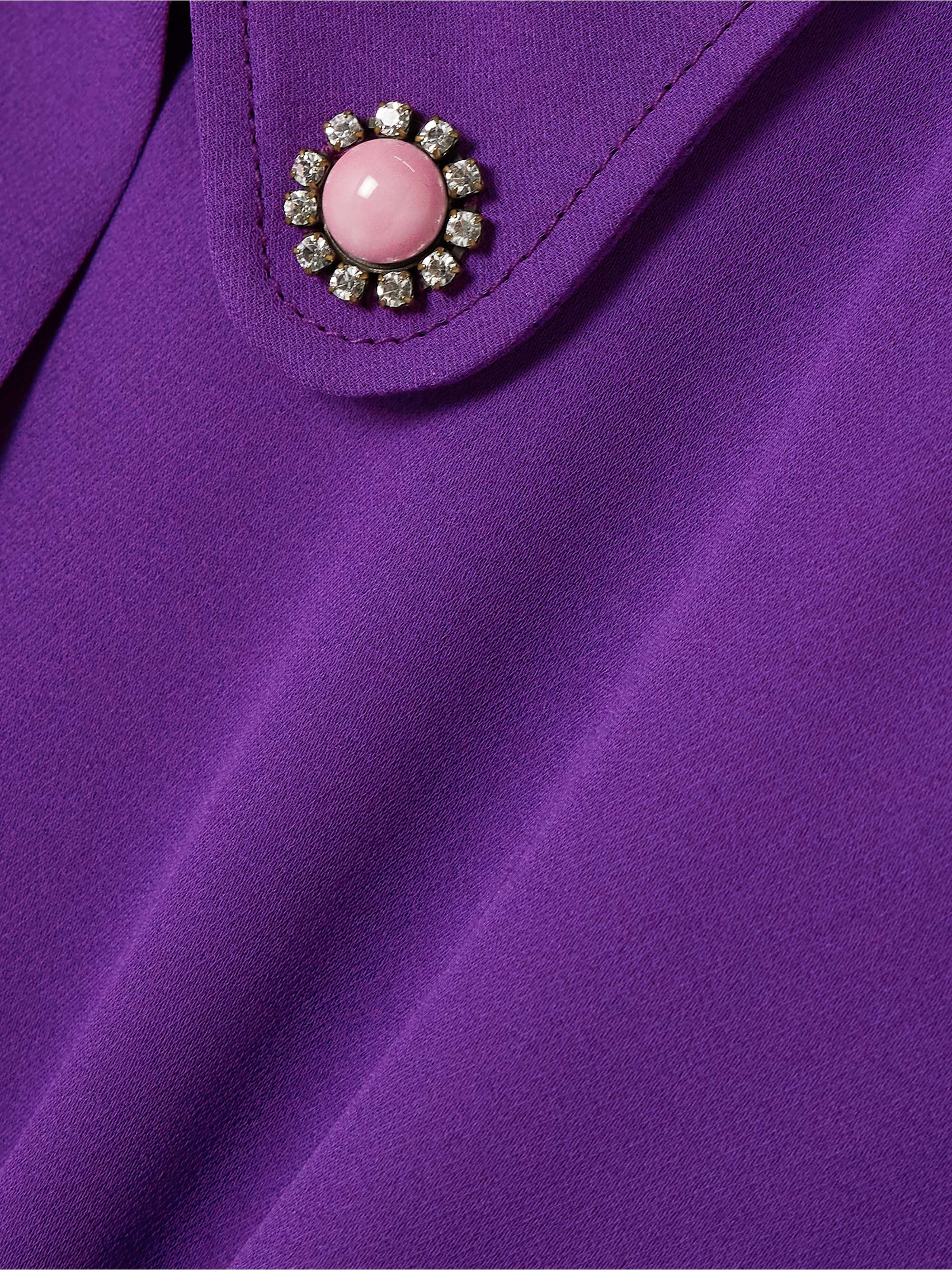 Embellished silk-georgette shirt view