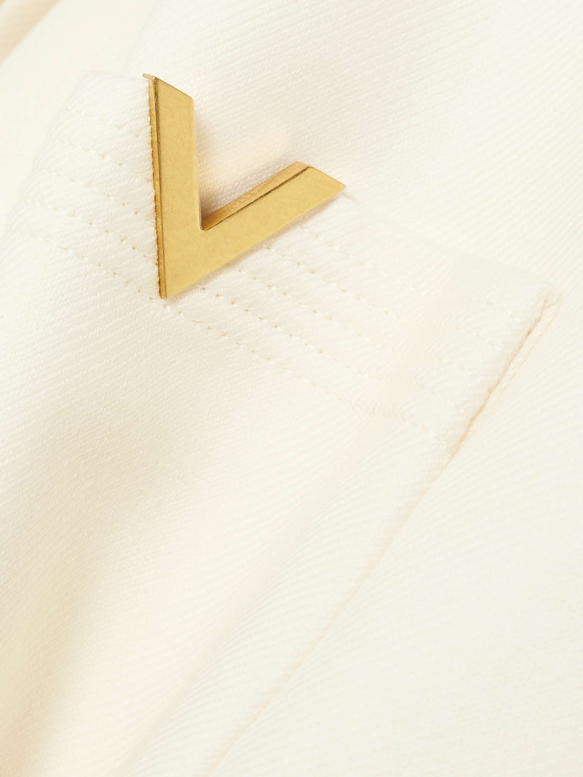 Embellished wool and silk-blend twill coat view