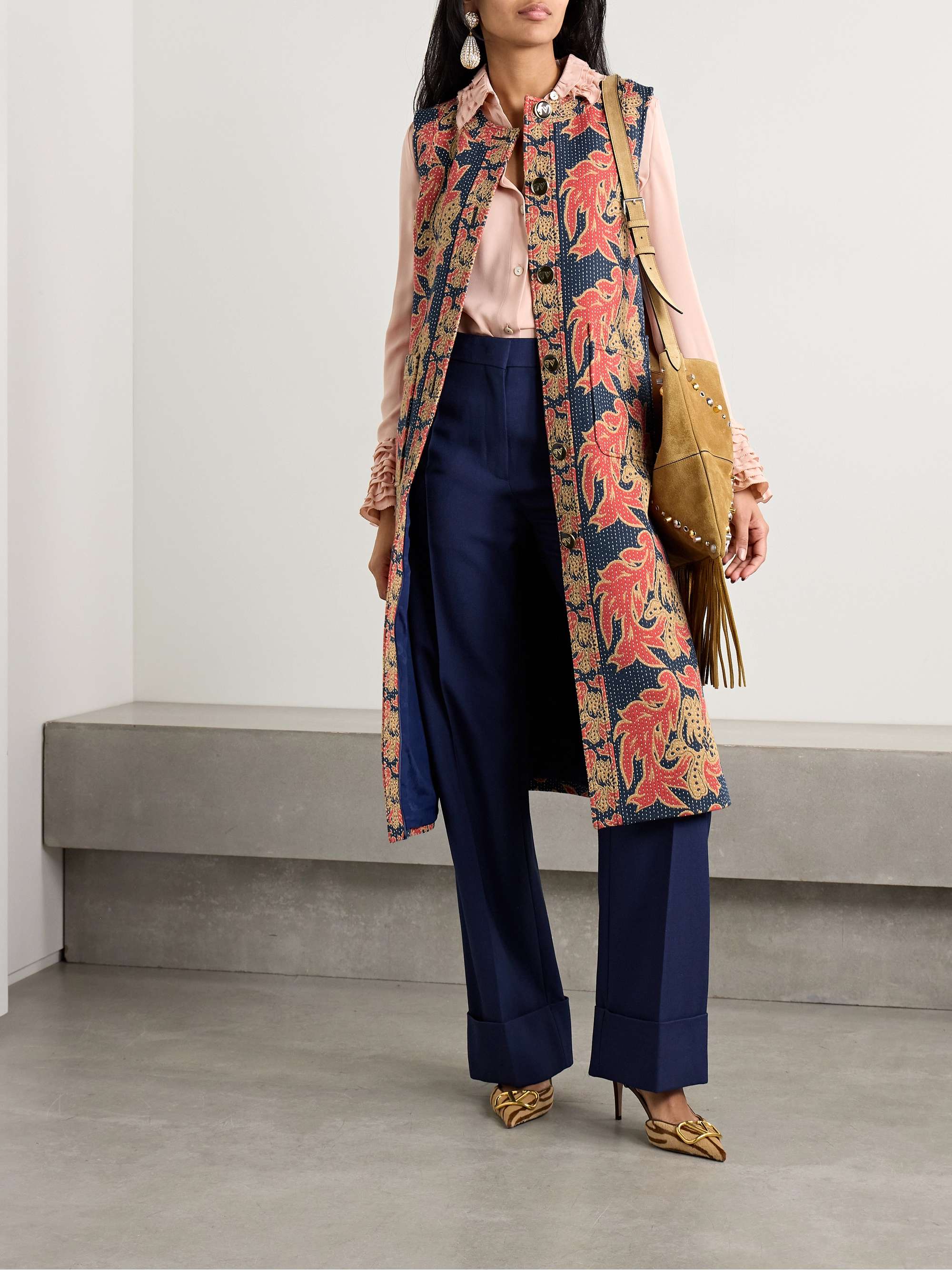Après L'Hiver cotton-blend jacquard midi dress view