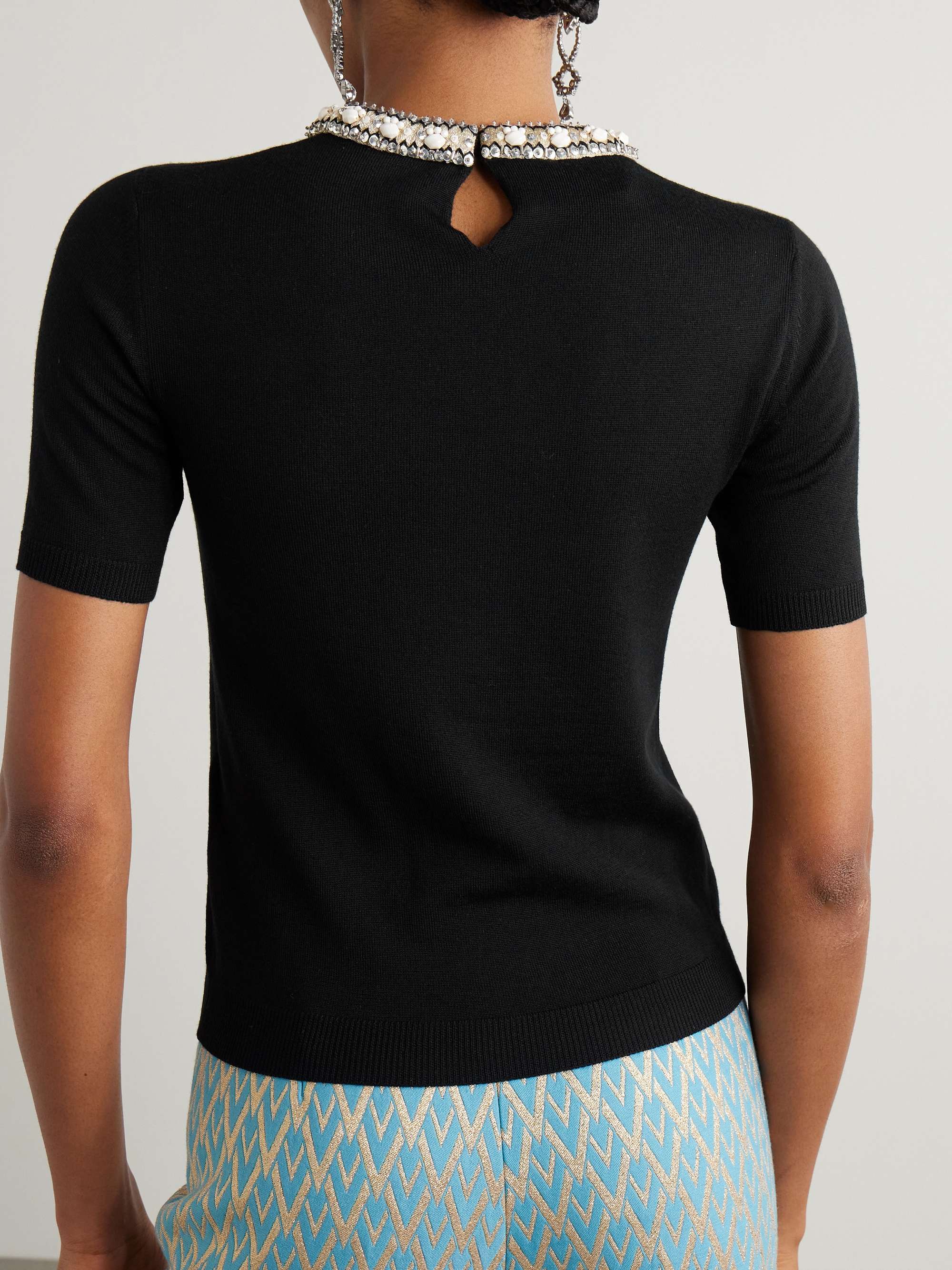 Embellished virgin wool sweater view