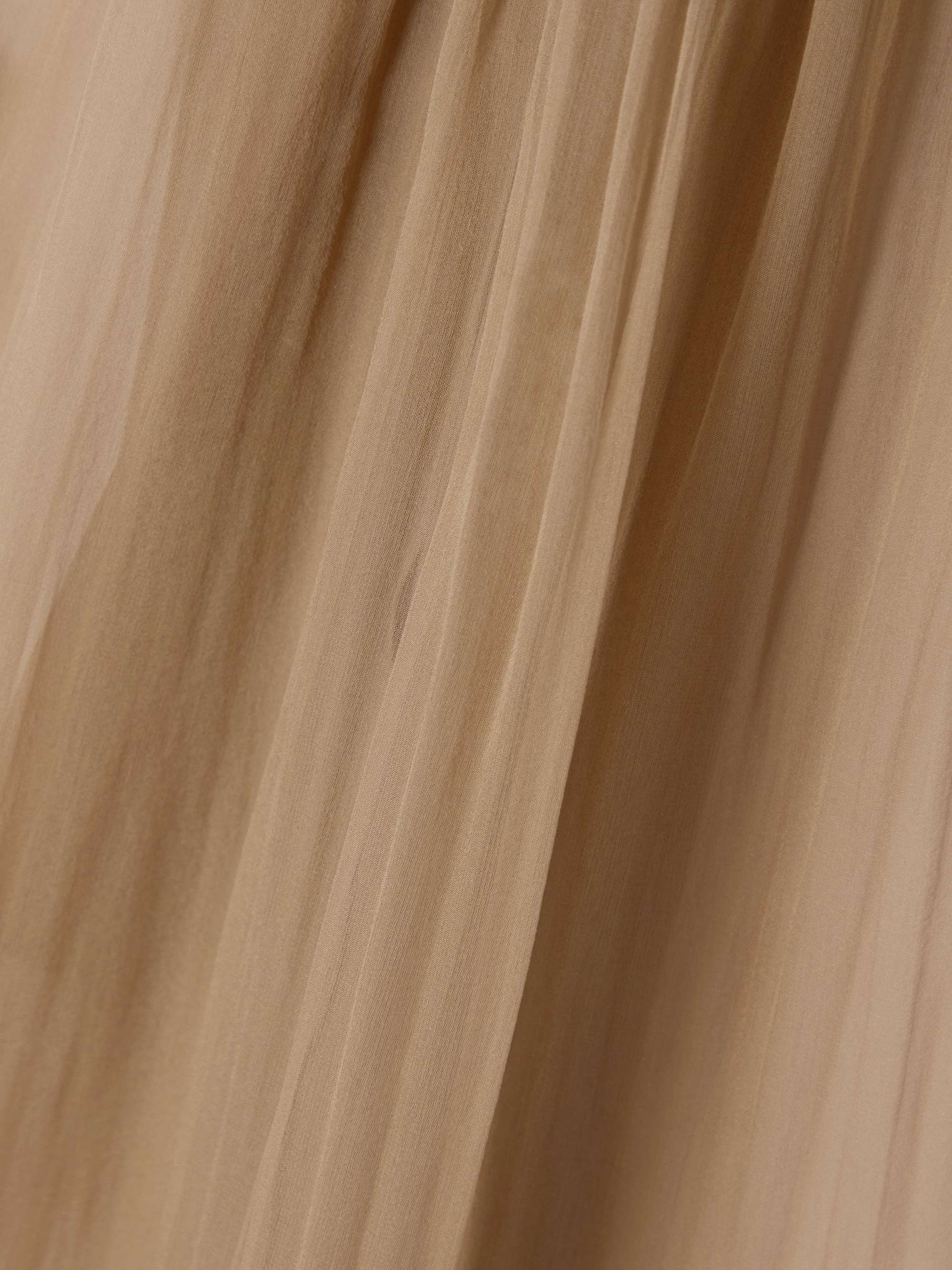 Gathered tie-detailed silk-chiffon blouse view