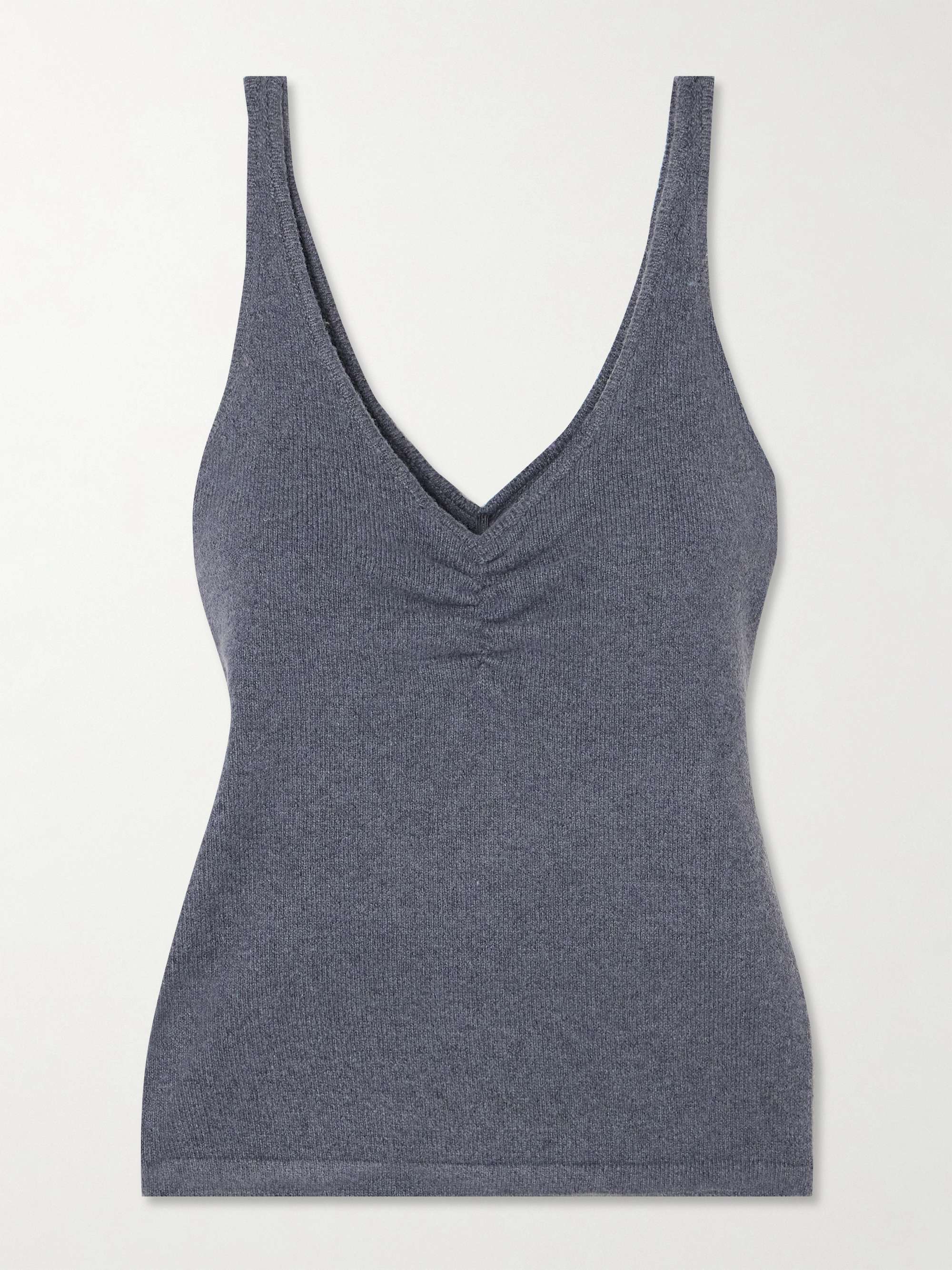 Gathered recycled knitted tank view