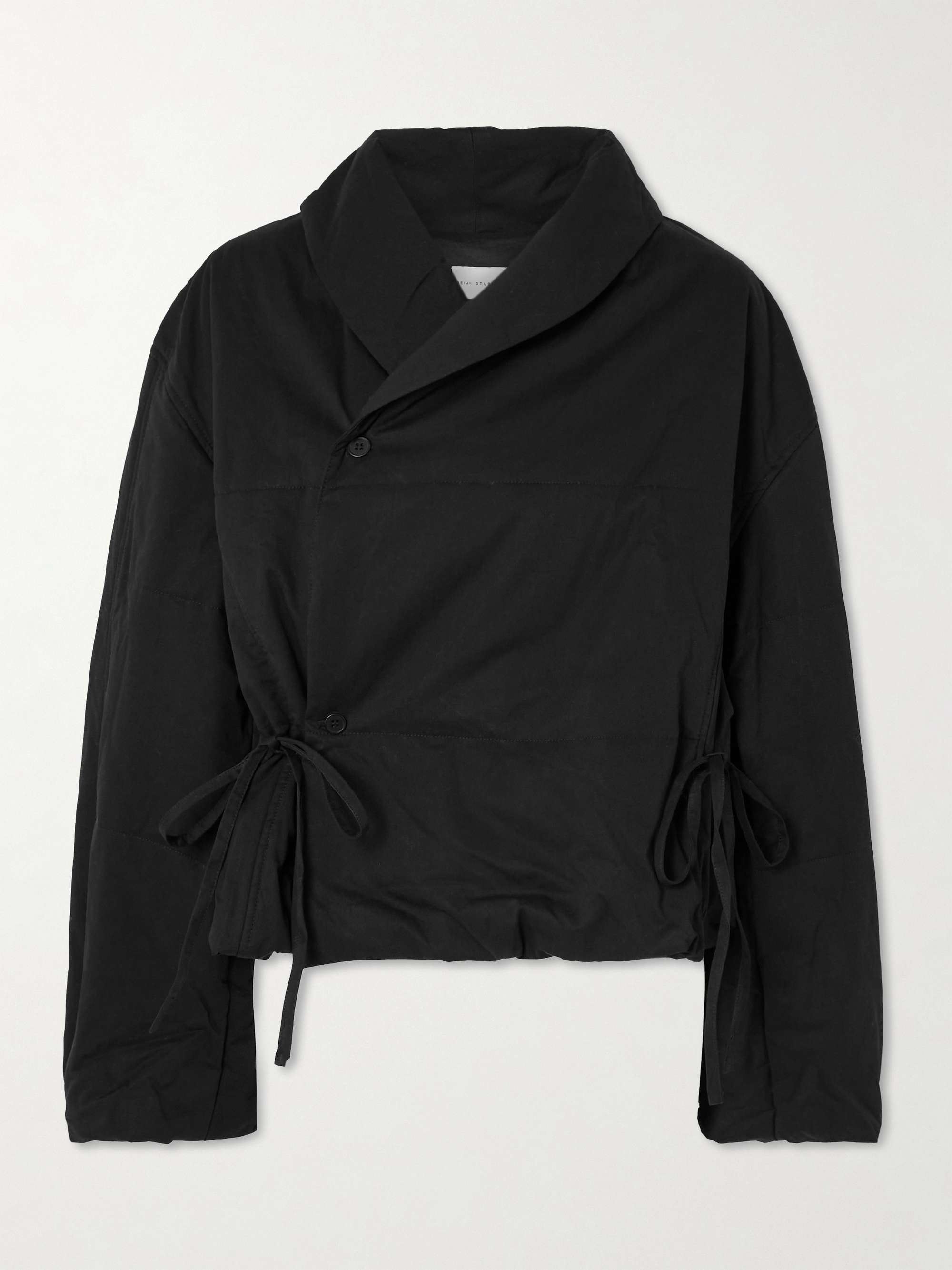 Bubble padded organic cotton-twill jacket view