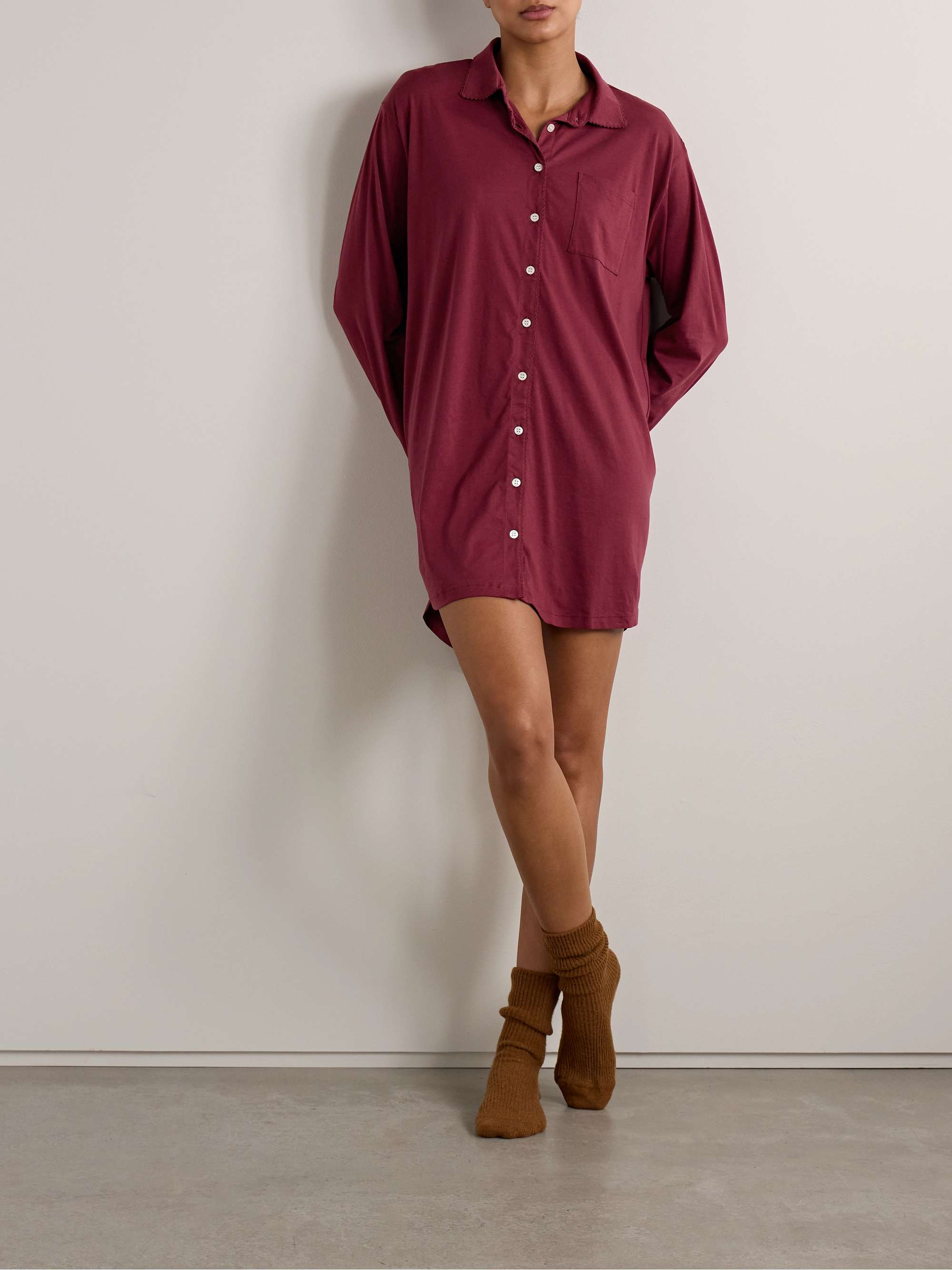 Camellia organic Pima cotton-jersey nightdress view