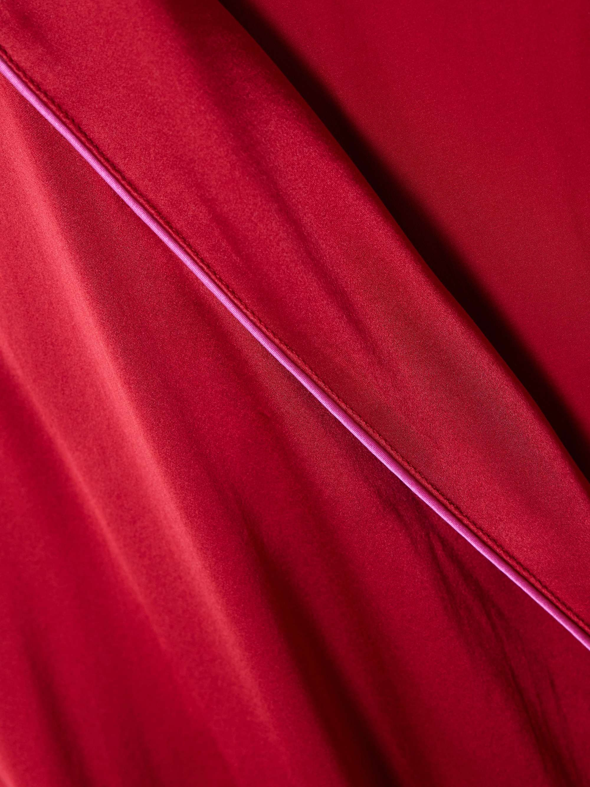 Joy piped silk-satin robe view