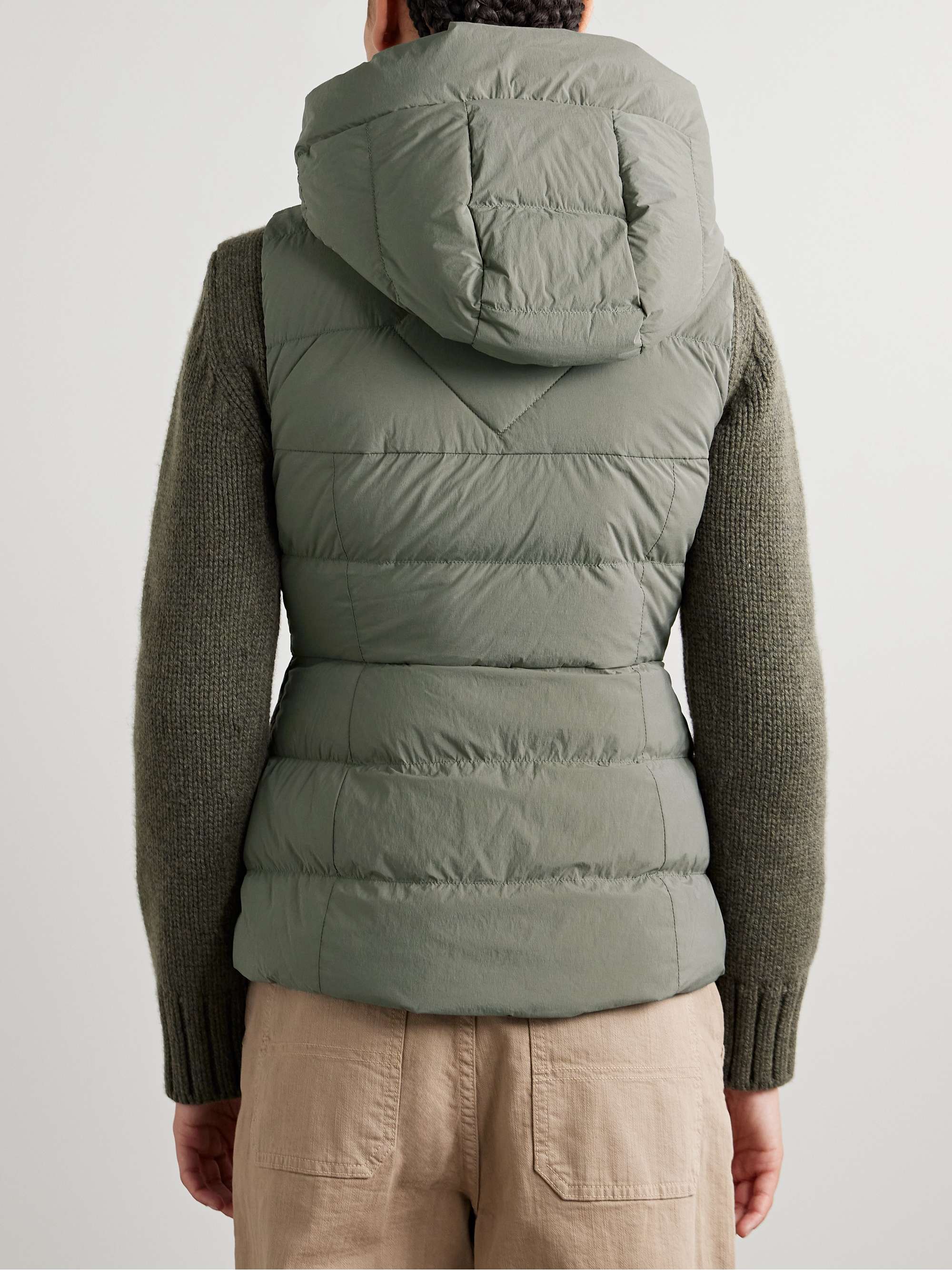 Clair hooded quilted padded shell down vest view