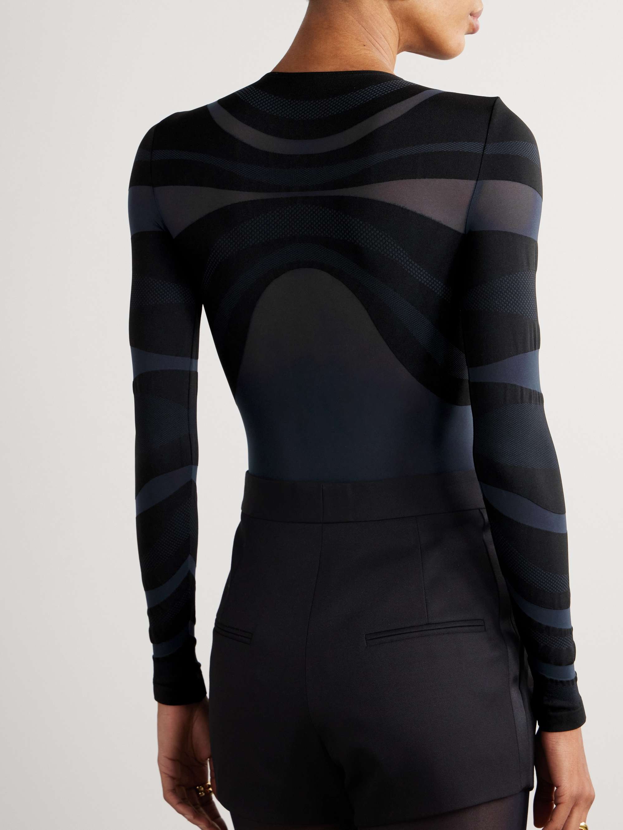 Venus paneled stretch-jersey thong bodysuit view