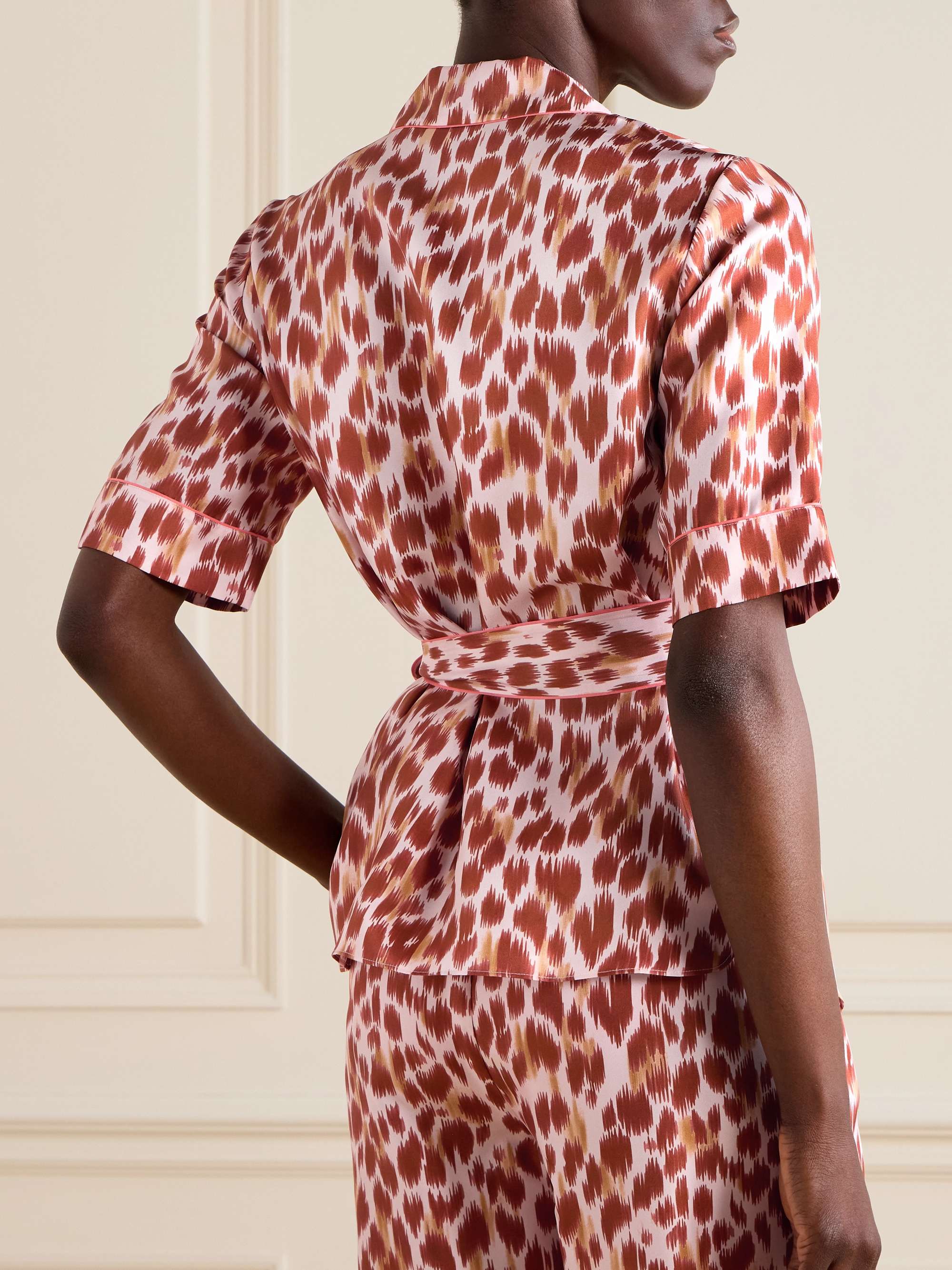 Fauve Tlemeda silk-twill printed pajama shirt view