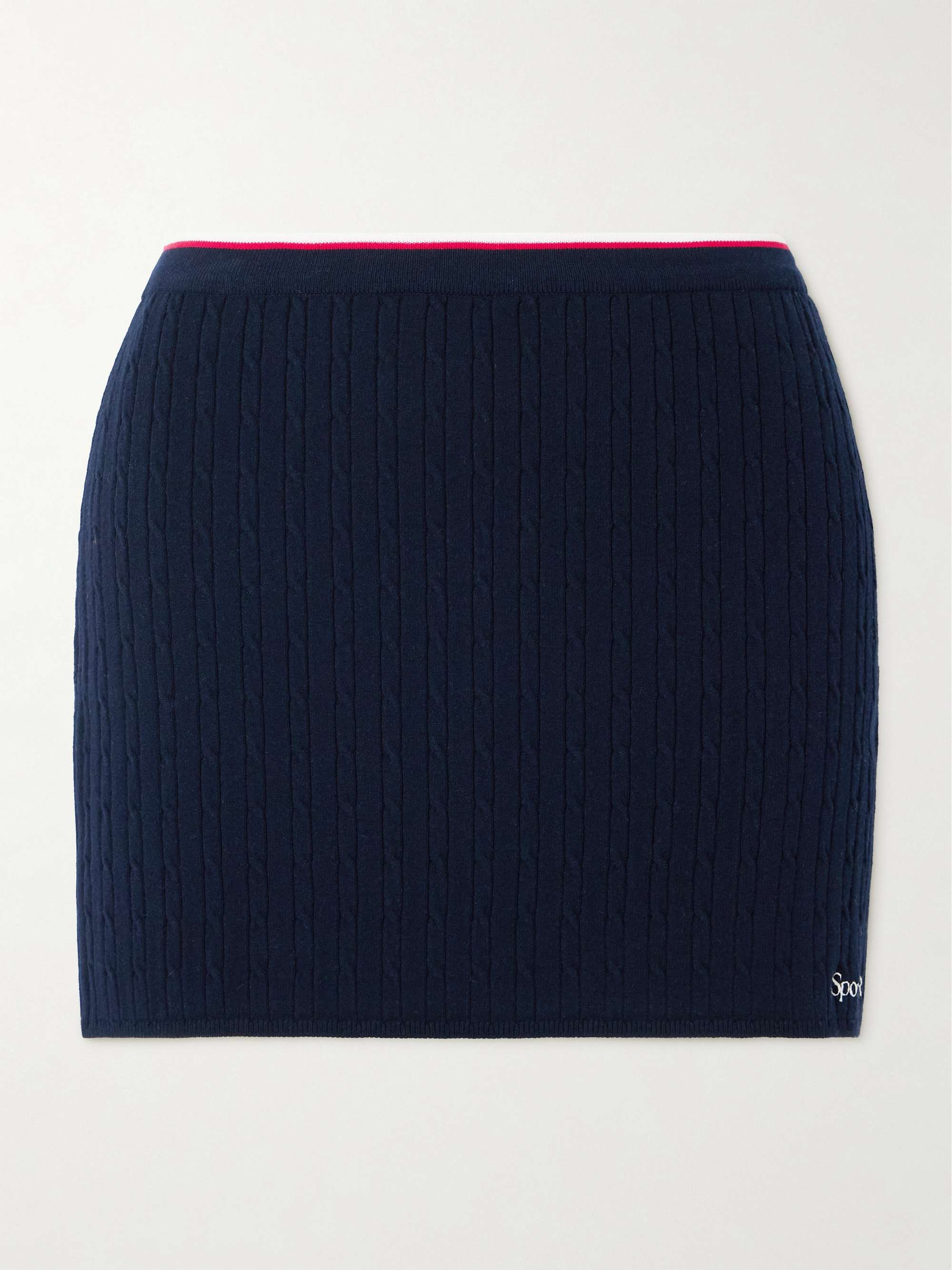 Striped cable-knit mini skirt view