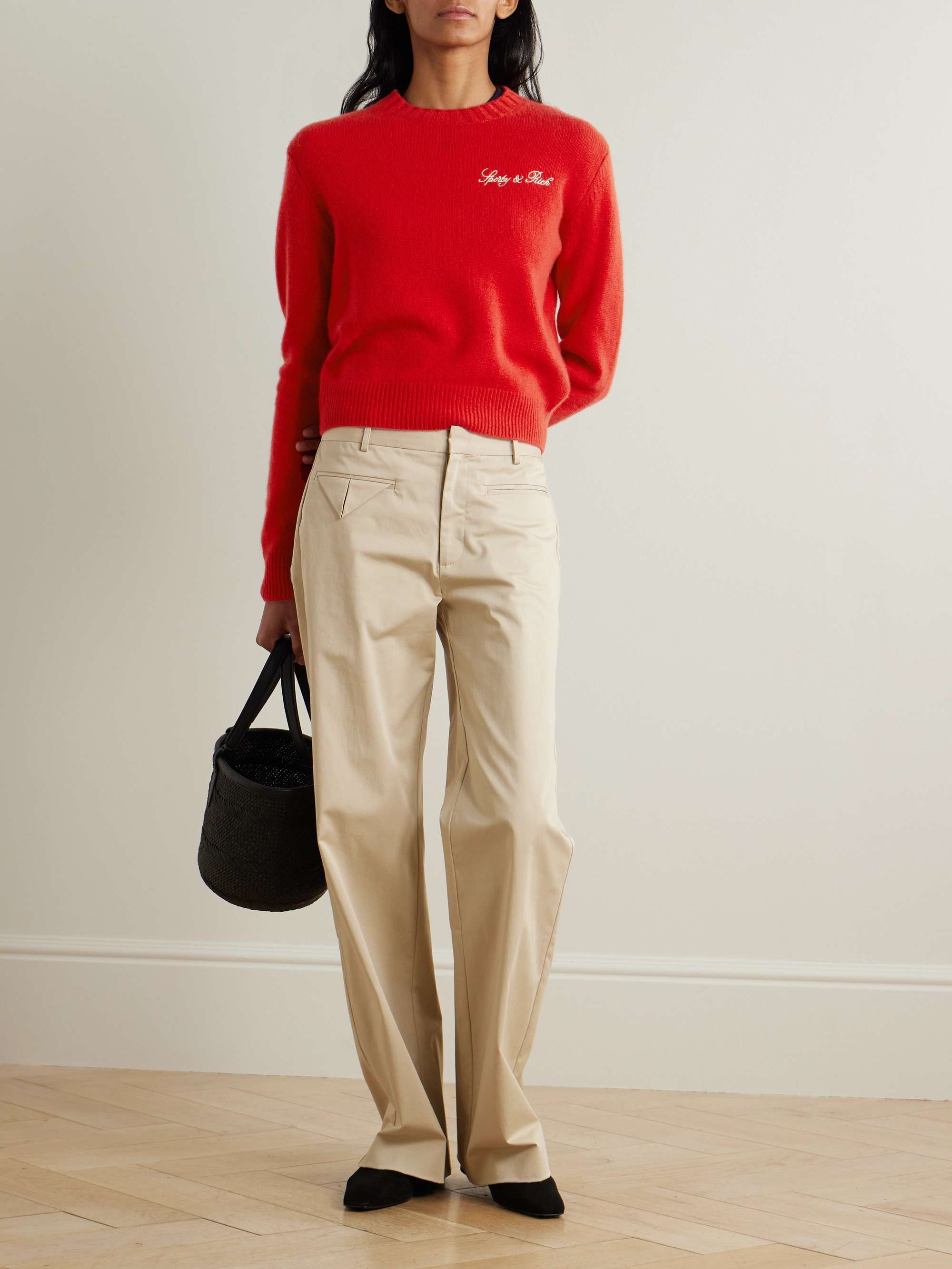 Vendome embroidered cashmere and wool-blend sweater view