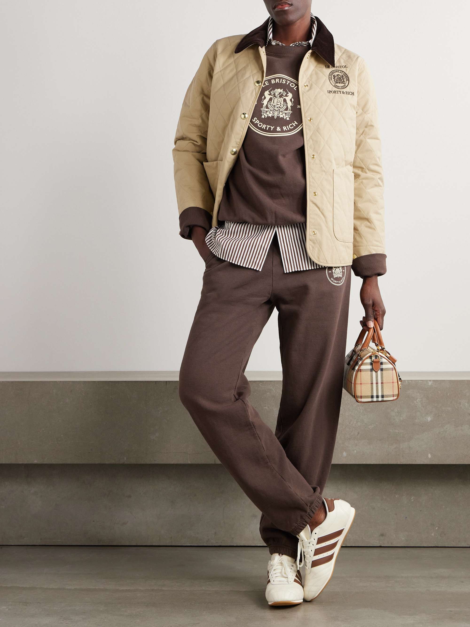 + Le Bristol Paris Crest printed cotton-jersey sweatpants view