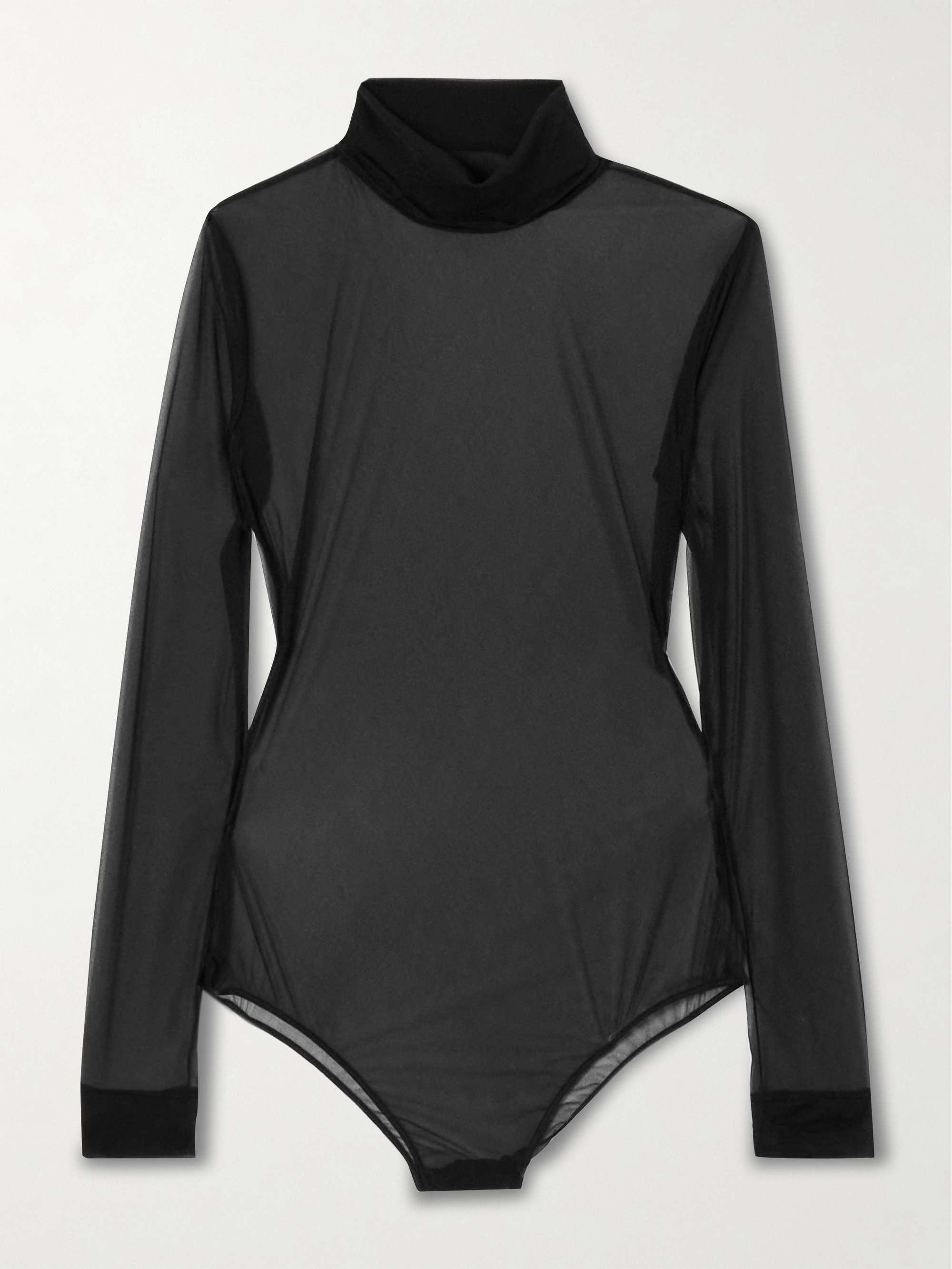 Chiffon turtleneck bodysuit view